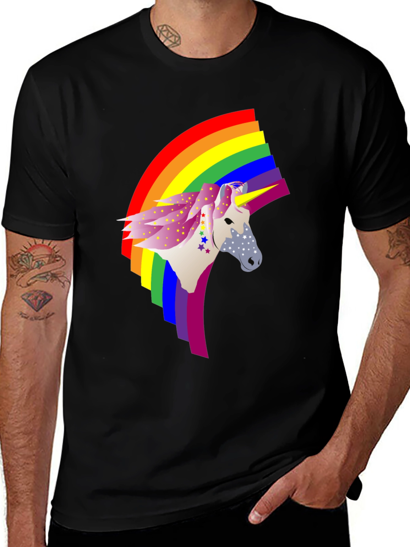Variant 19 of Rainbow Unicorn Graphic Tee