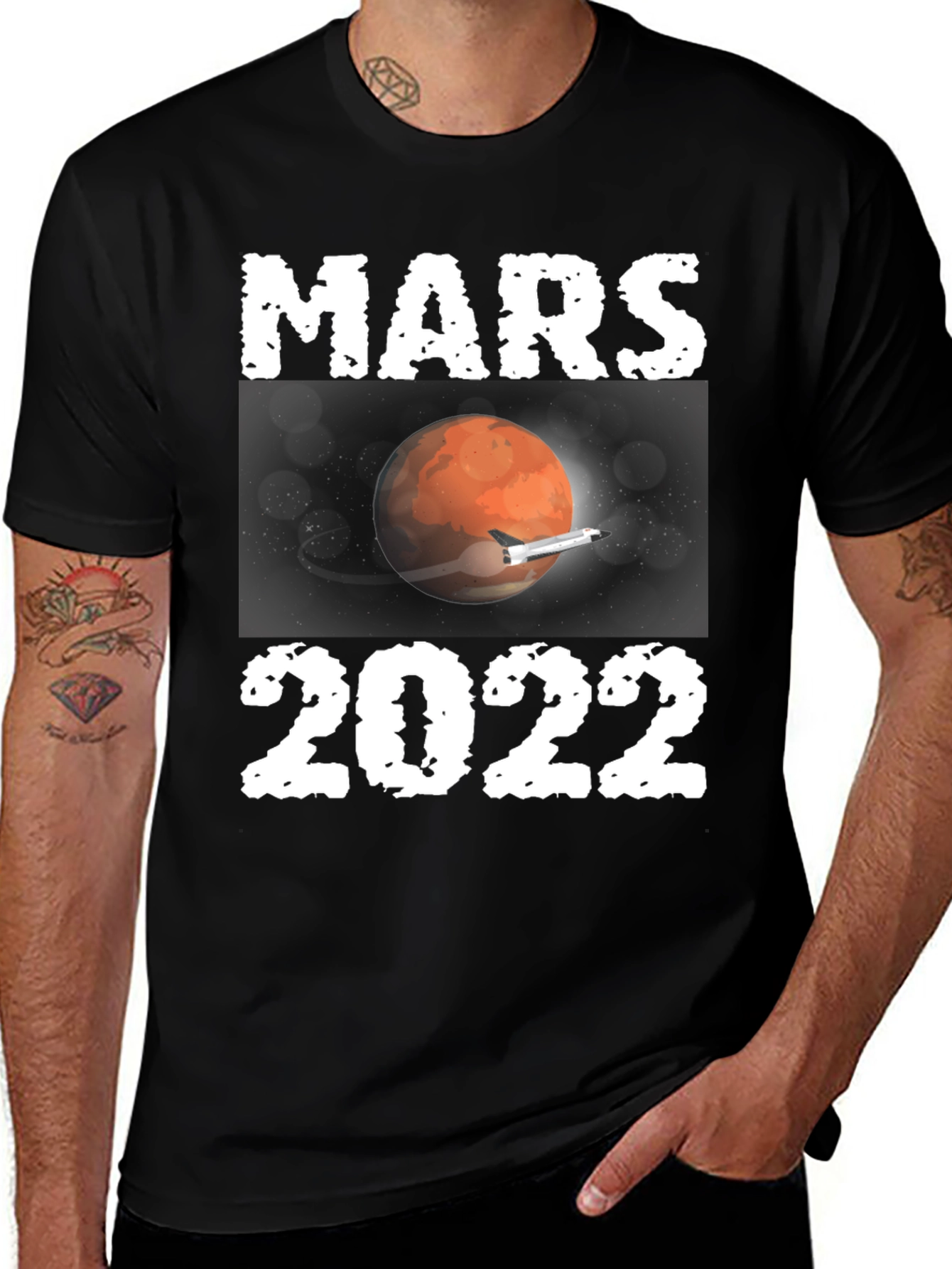 Mars 2022 Graphic T-Shirt, Space Travel Tee