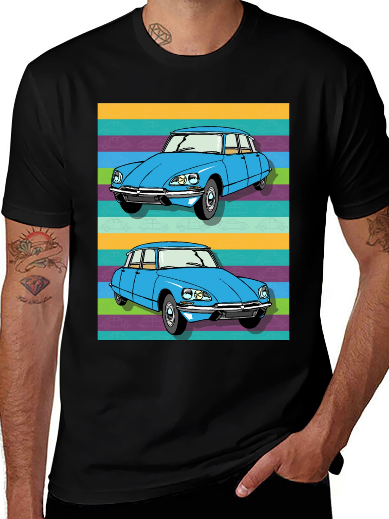 Variant 22 of Vintage Car Graphic Tee - Retro Style