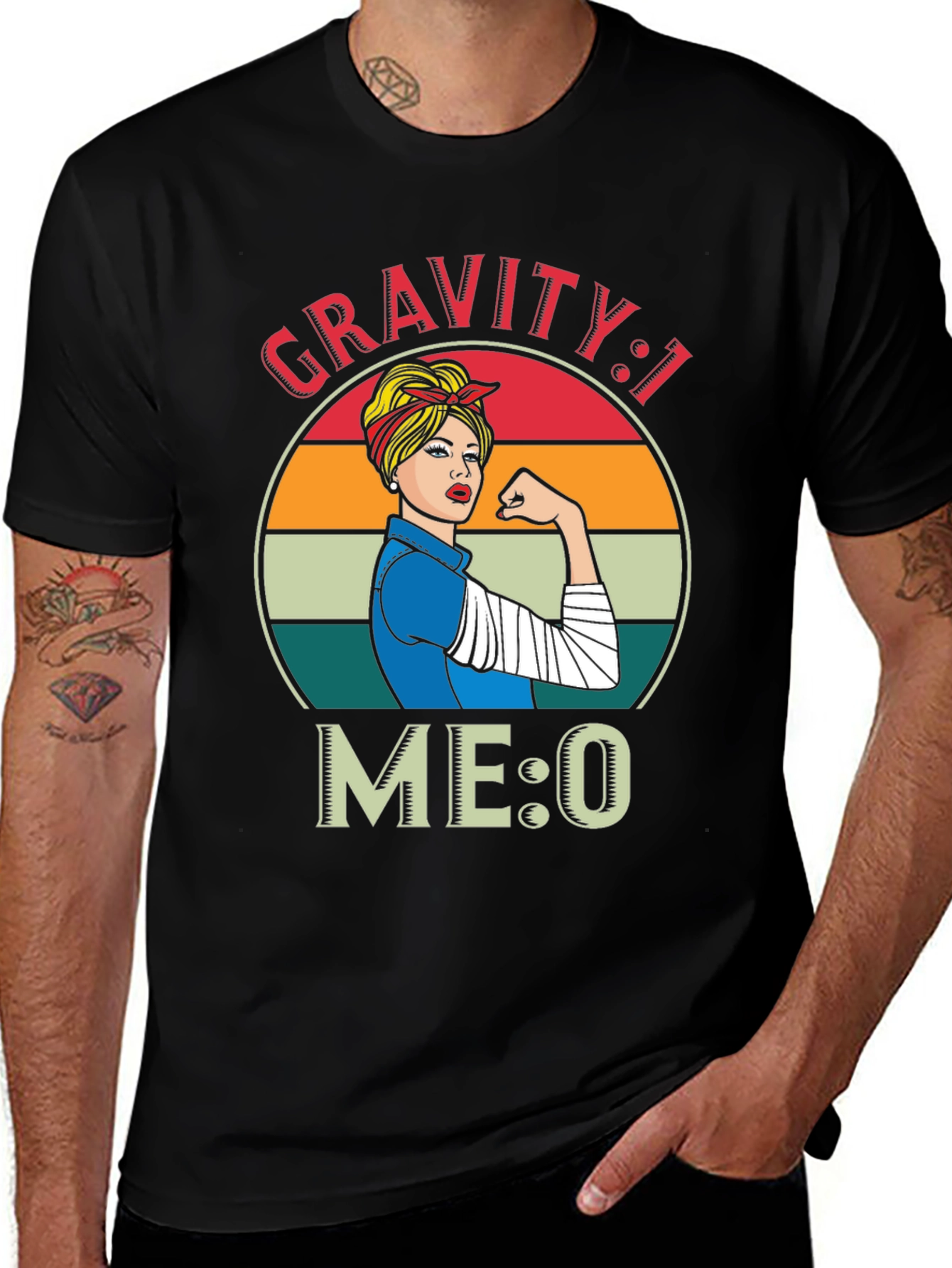 Gravity 1 Me 0 T-Shirt - Broken Arm Funny Get Well Soon