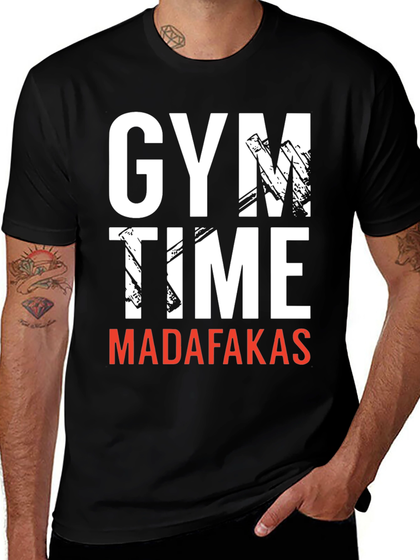Variant 27 of Gym Time Graphic Tee - Workout Motivation