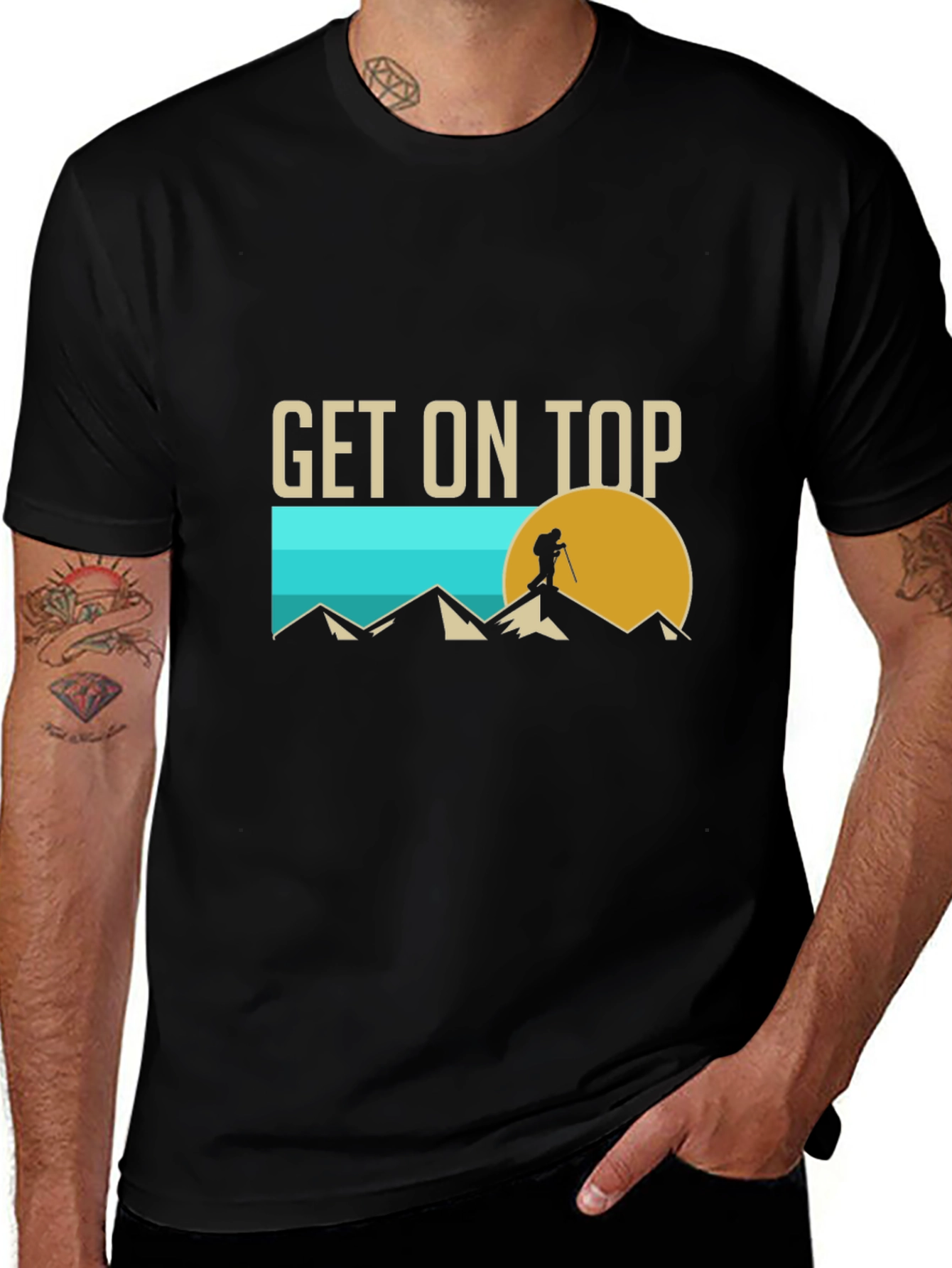 Black Get On Top Hiking Graphic Tee main image