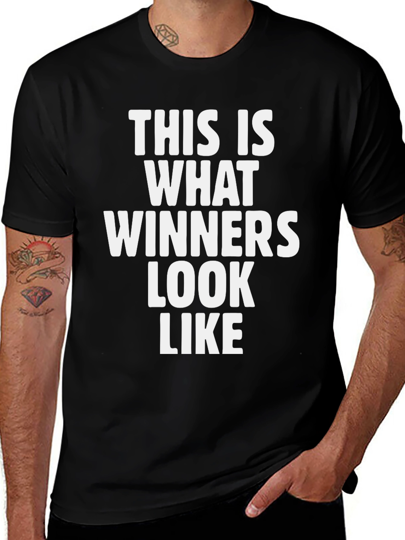 Variant 23 of Winners Look Like Graphic Tee - Black