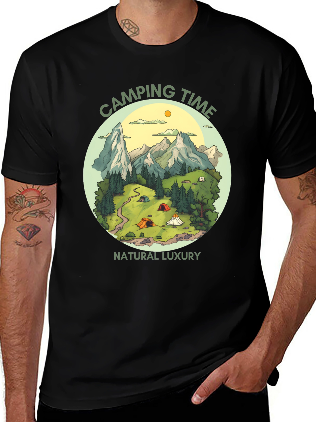 Variant 21 of Camping Time Natural Luxury Graphic Tee