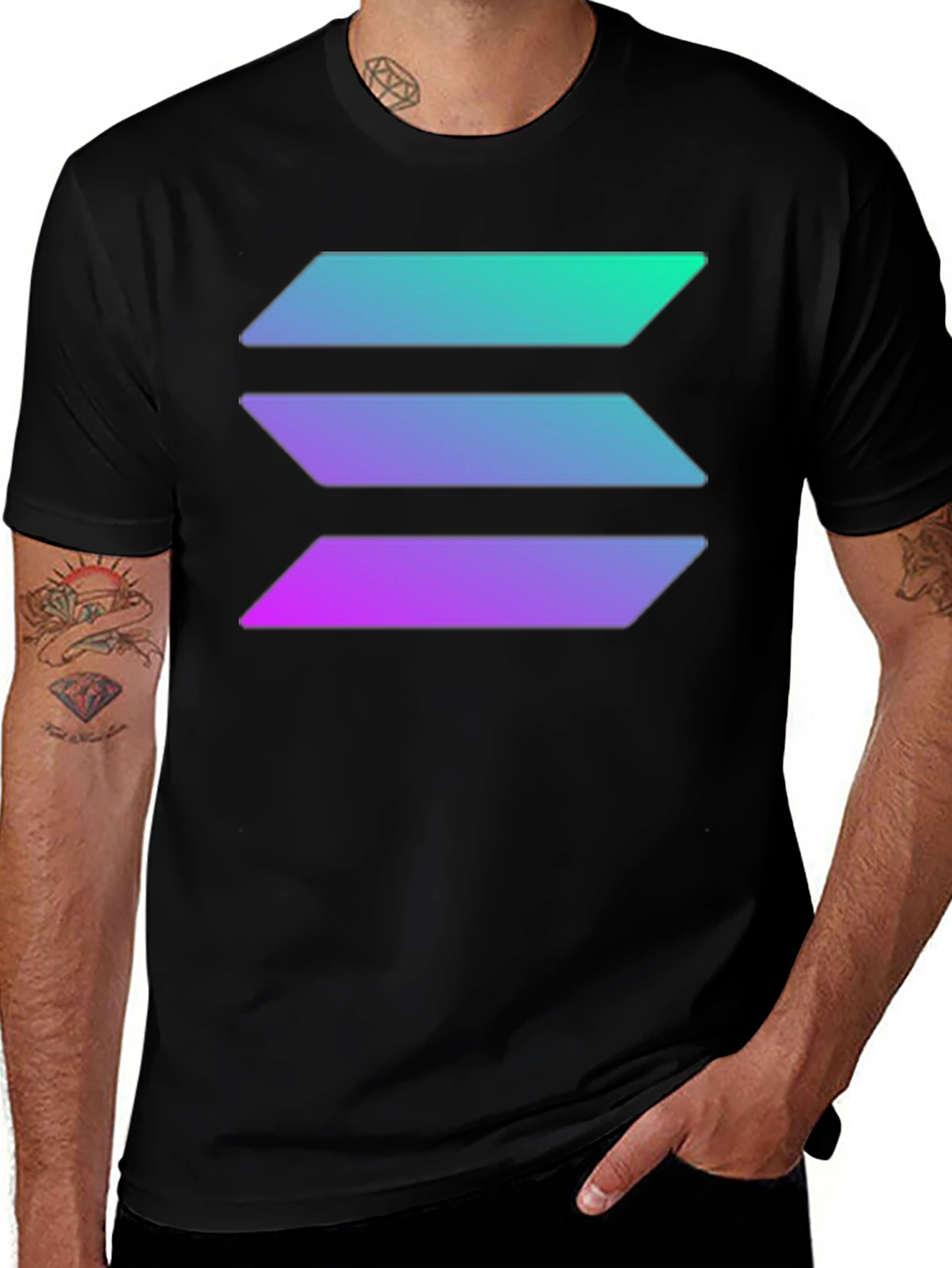 Solana Crypto T-Shirt - Black Tee
