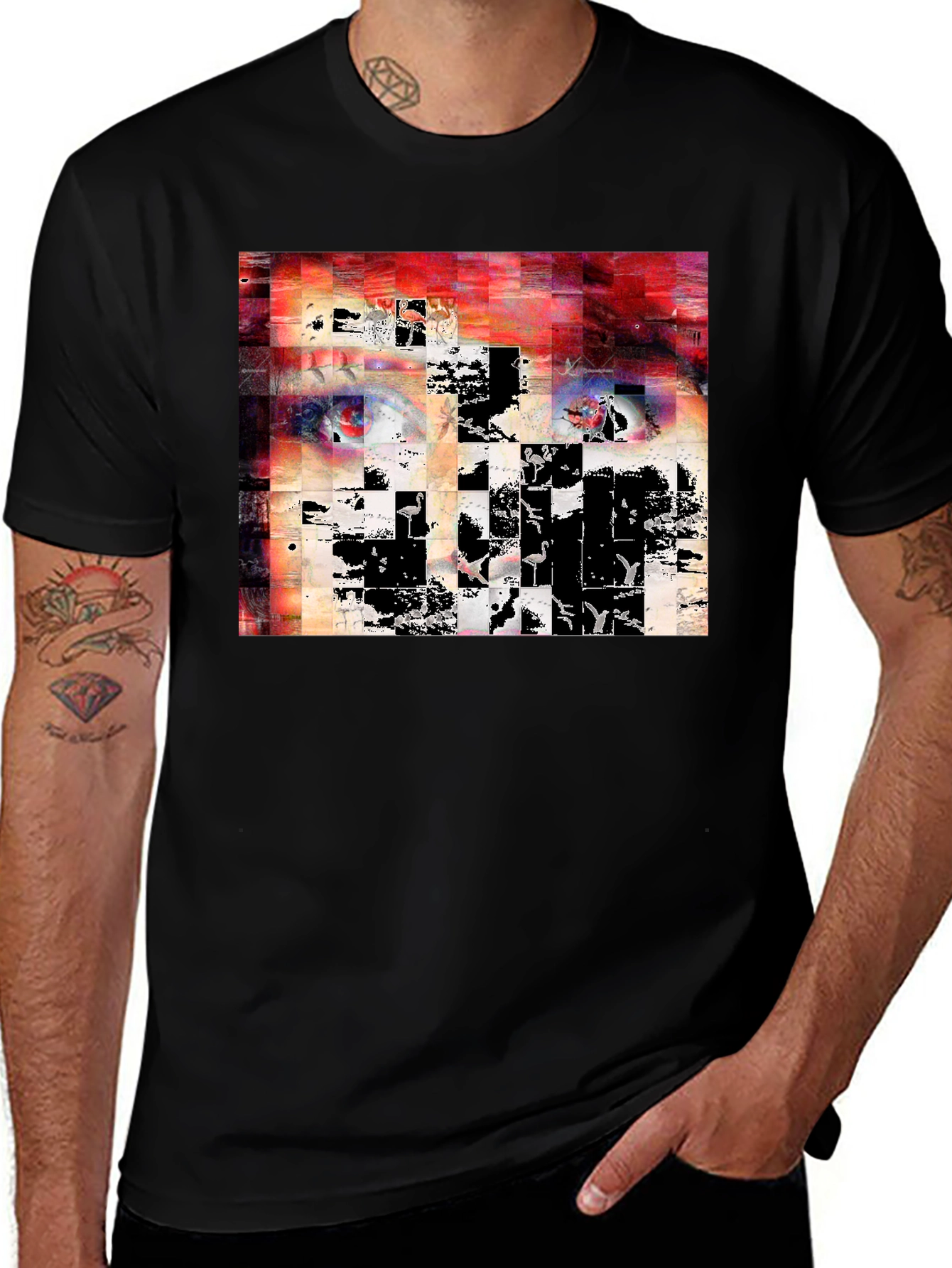 Variant 6 of Abstract Mosaic Graphic T-Shirt - Modern Art Tee