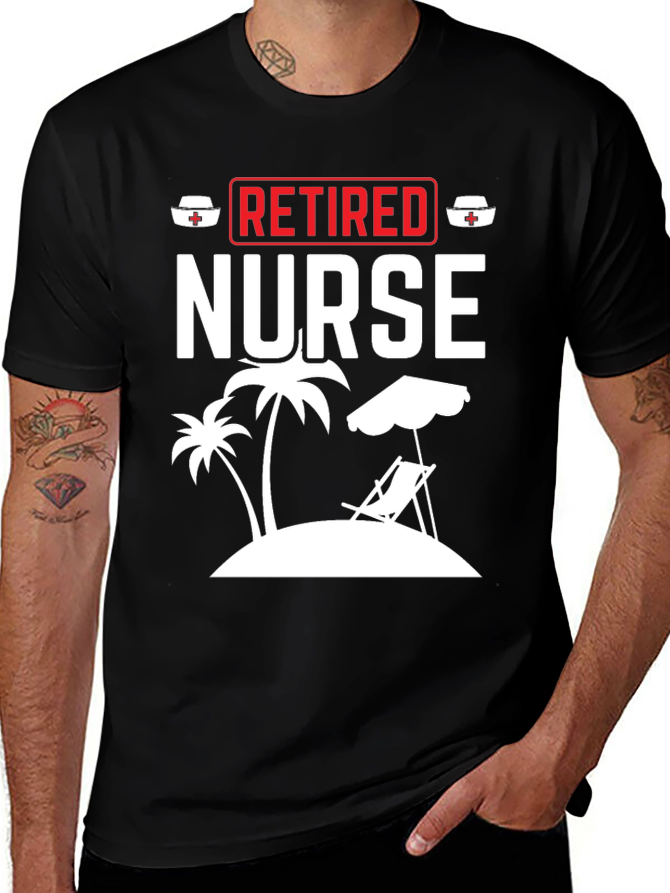 Variant 30 of Retired Nurse T-Shirt - Island Vacation Theme