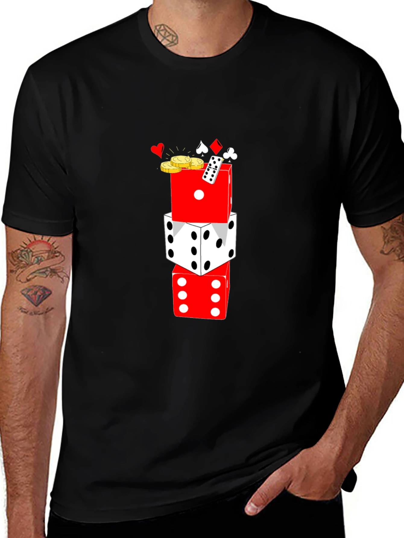 Variant 24 of Casino Dice Graphic Tee - Lucky Game Shirt