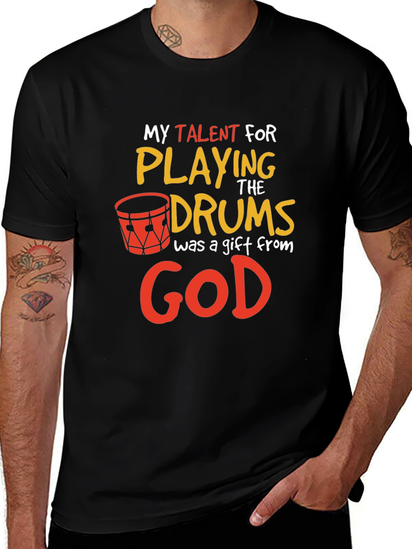 Variant 19 of My Talent for Playing Drums Gift T-Shirt