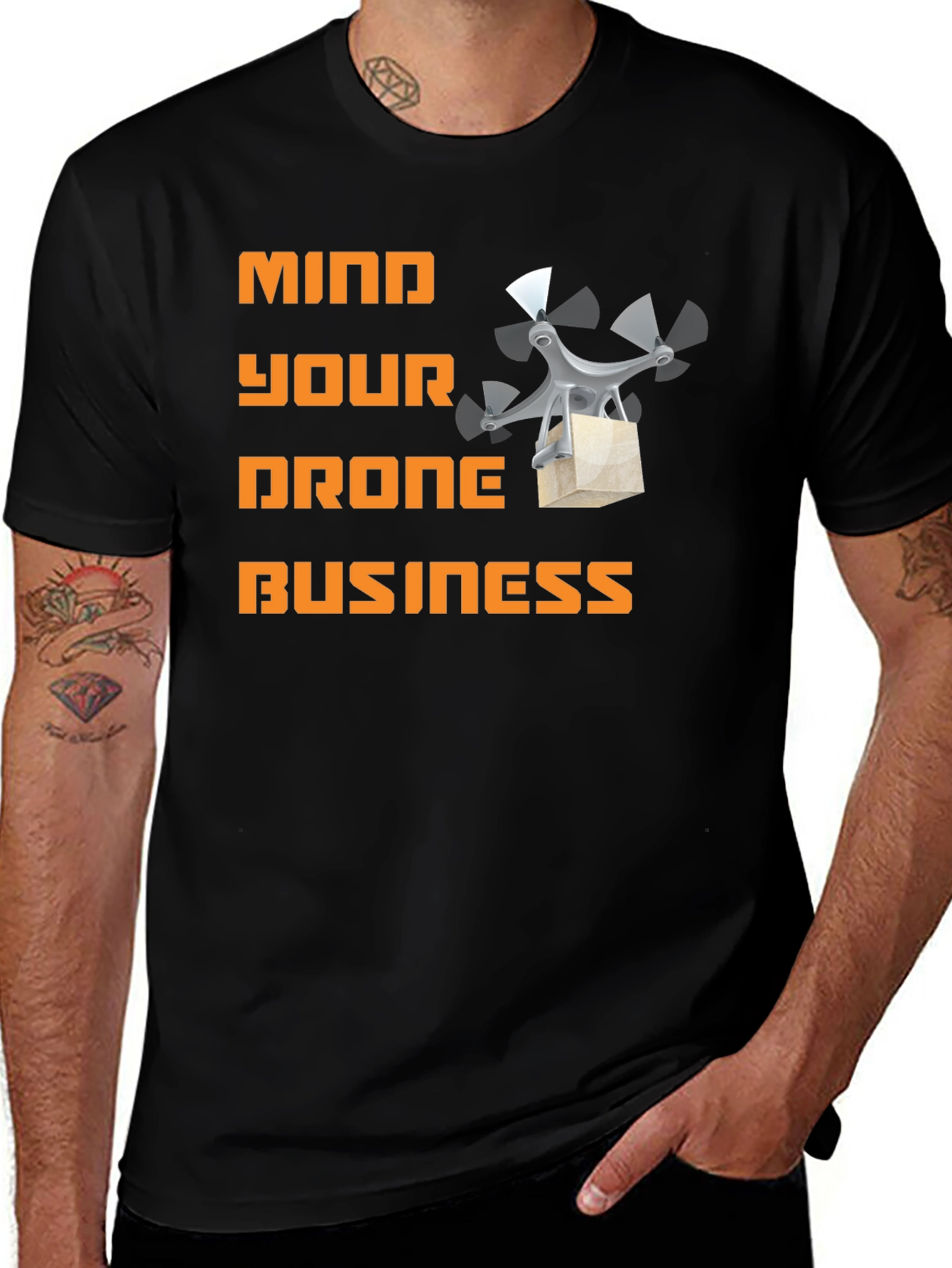 Variant 5 of Mind Your Drone Business Graphic T-Shirt