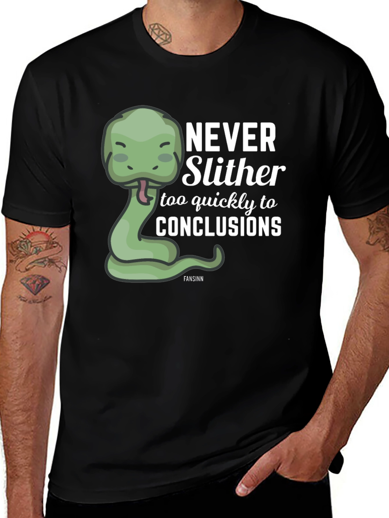 Variant 24 of Never Slither Funny Graphic T-Shirt