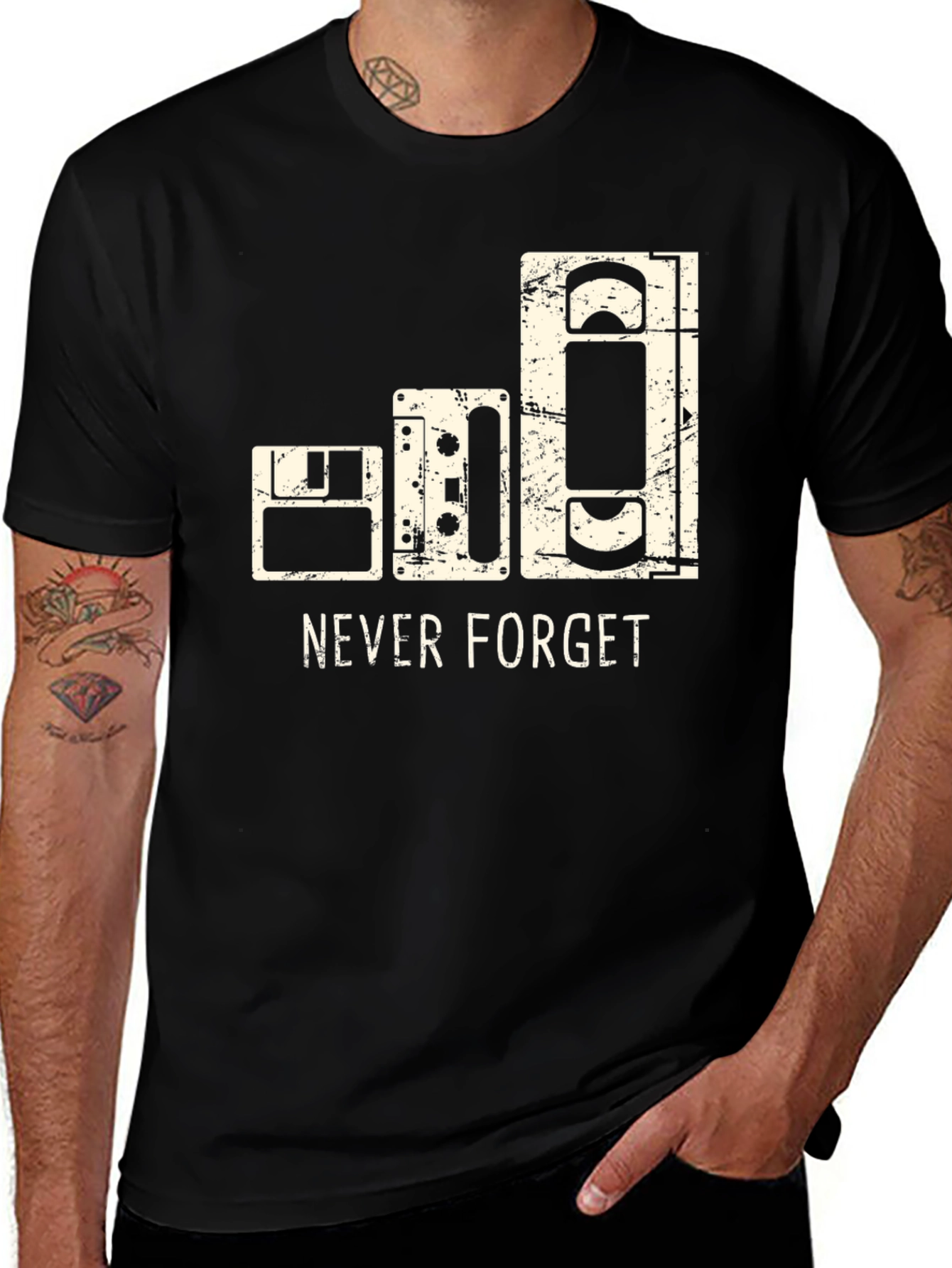 Variant 29 of Retro Media T-Shirt - Never Forget Tee