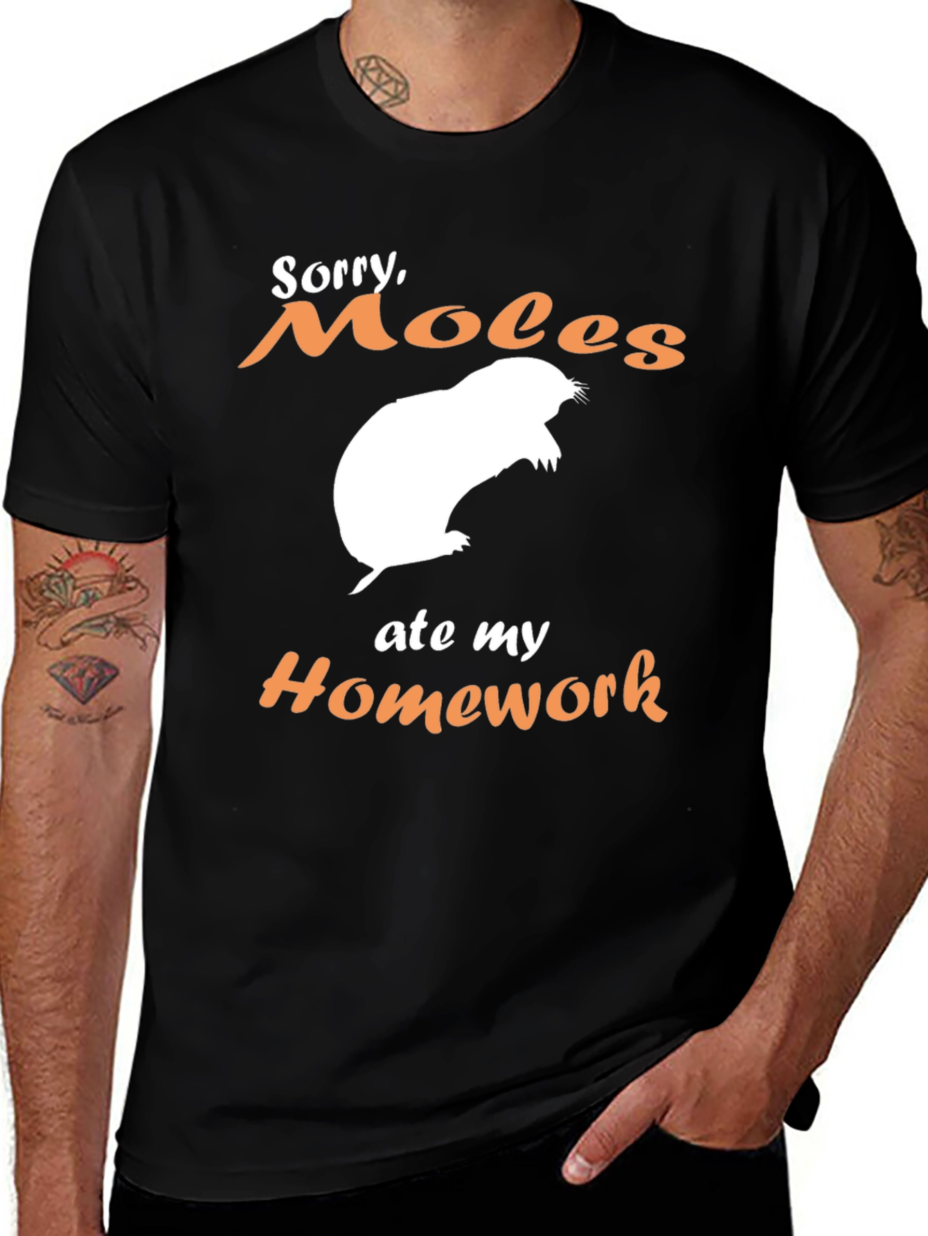 Moles Ate My Homework Funny T-Shirt