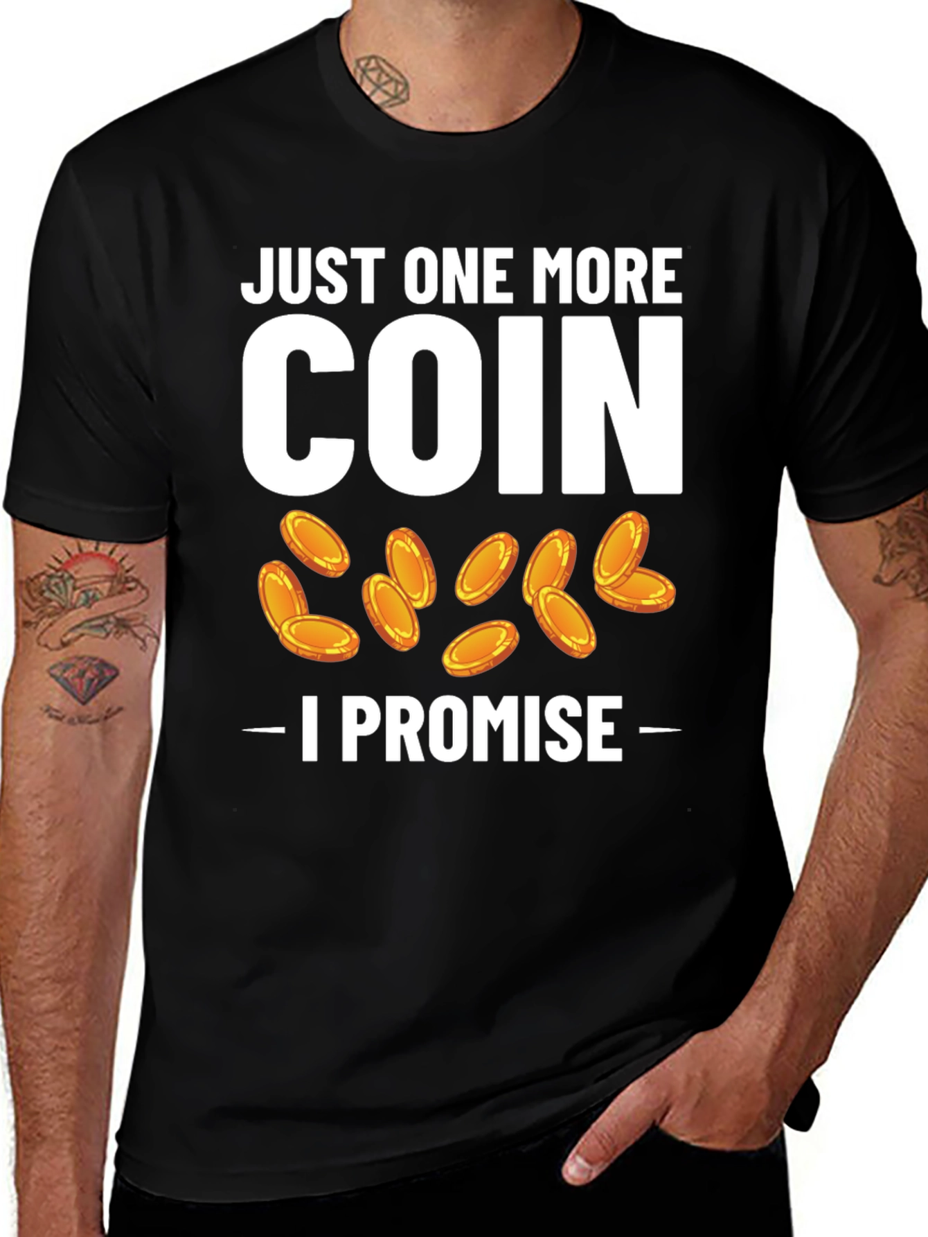 Variant 22 of Just One More Coin T-Shirt - Gamer Humor