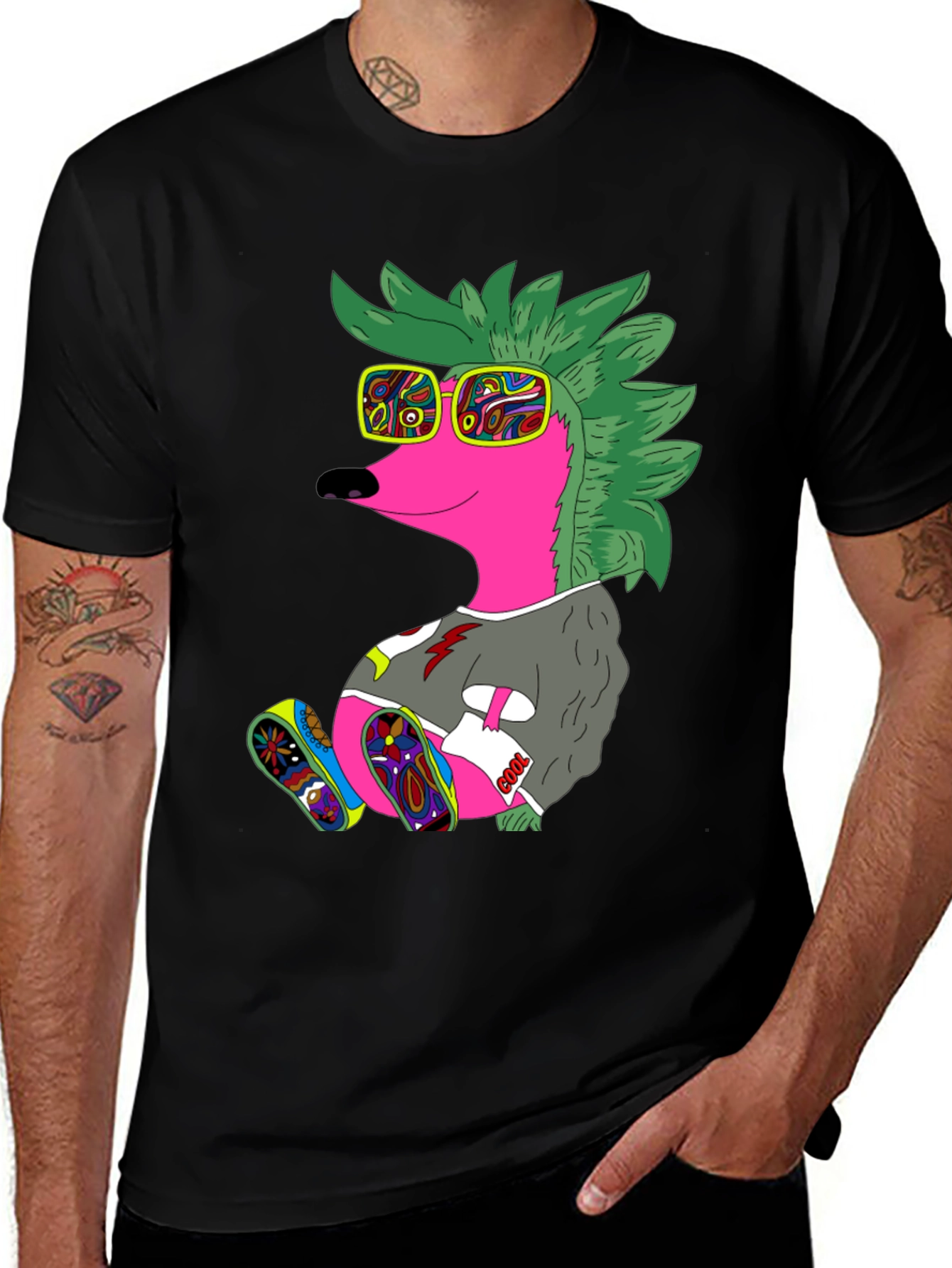 Variant 12 of Cool Hedgehog Graphic Tee