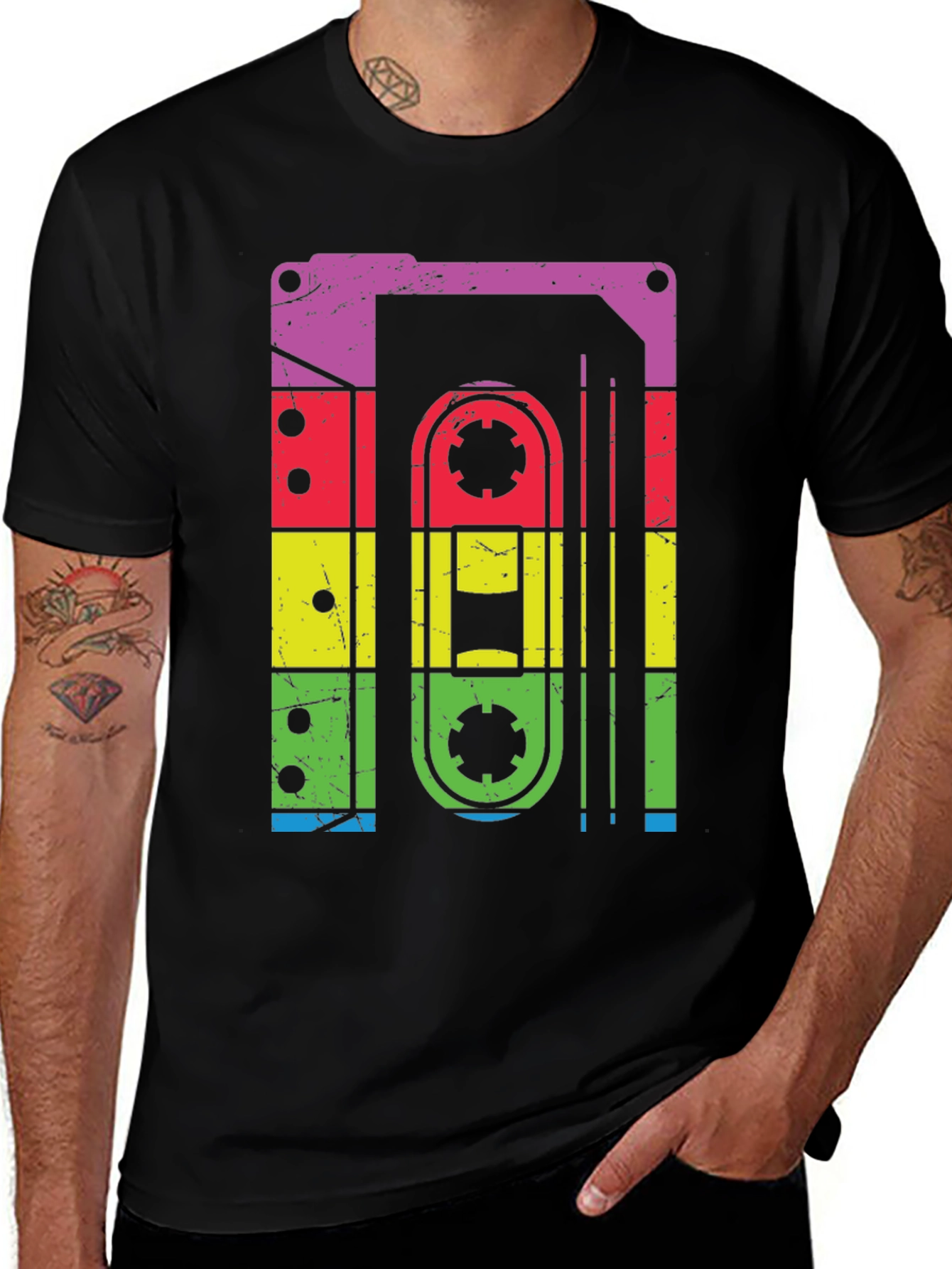 Variant 12 of Retro Cassette Tape Graphic Tee