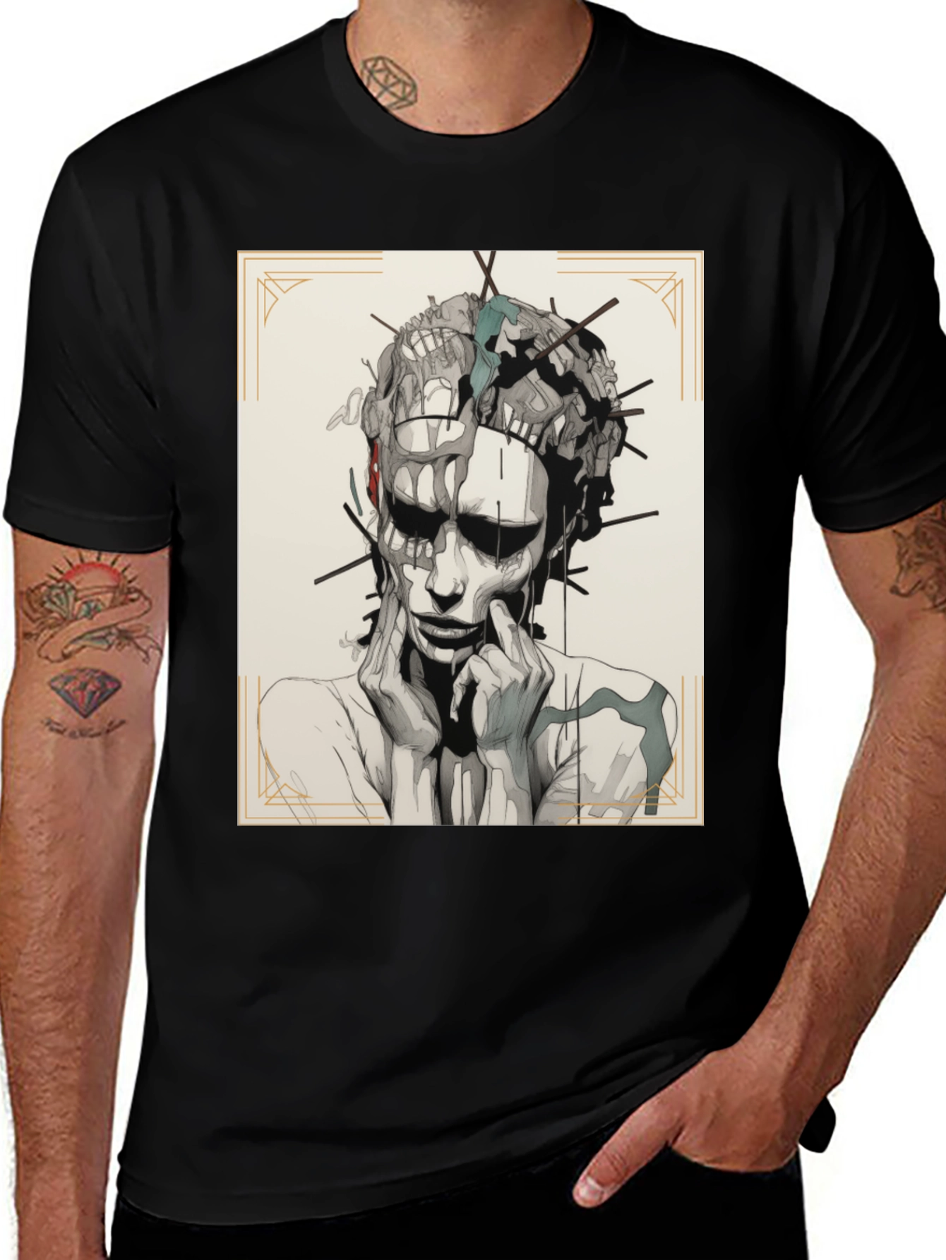 Variant 6 of Abstract Art Graphic Print T-Shirt