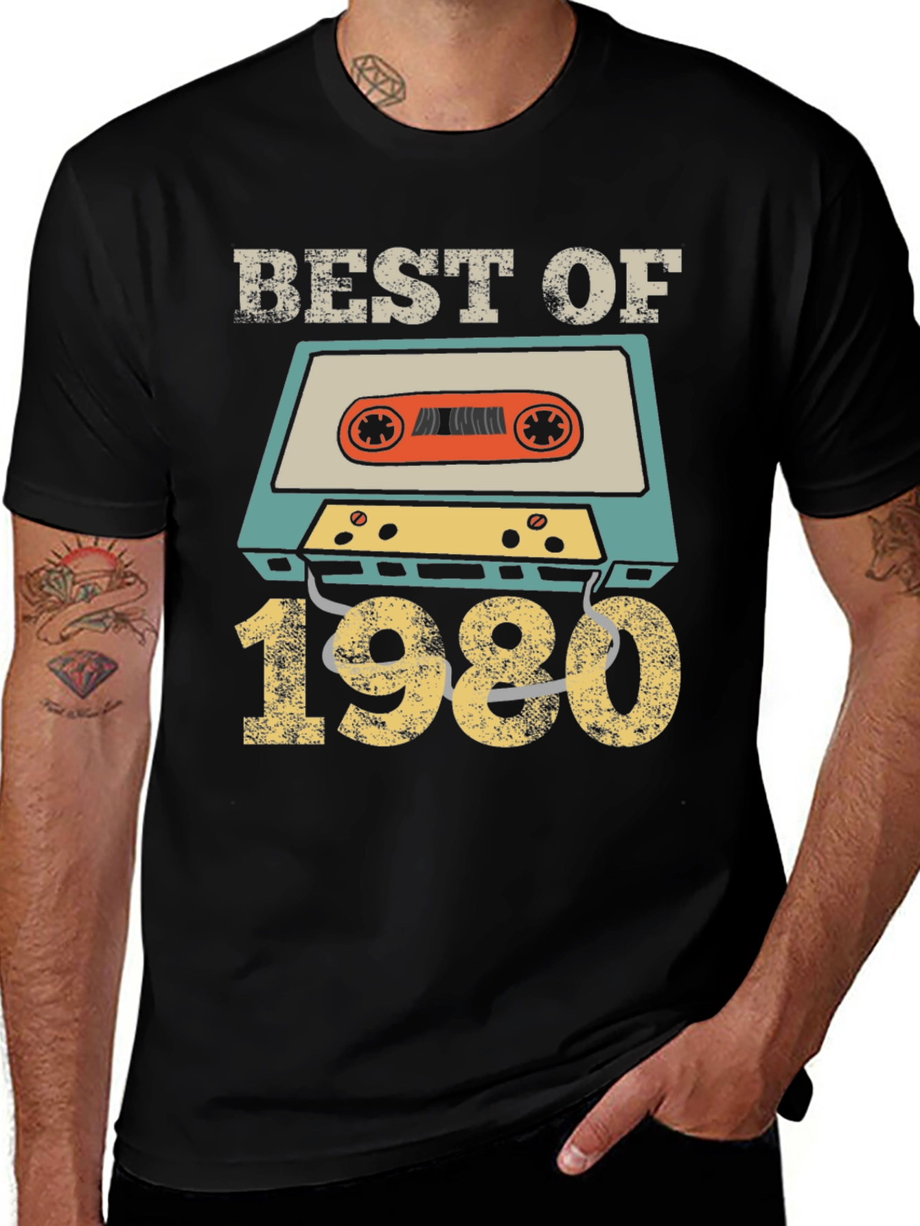 Variant 26 of Best of 1980 Cassette Tape Graphic T-Shirt