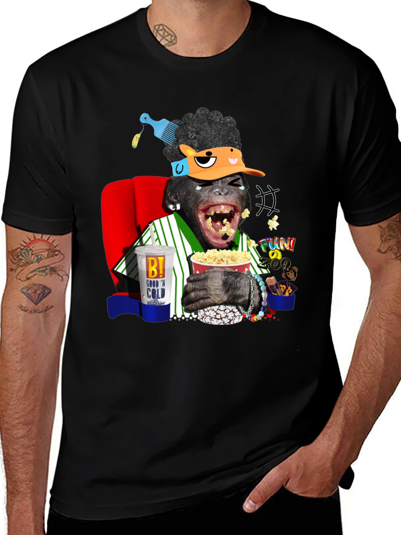 Monkey Movie Night Graphic Tee
