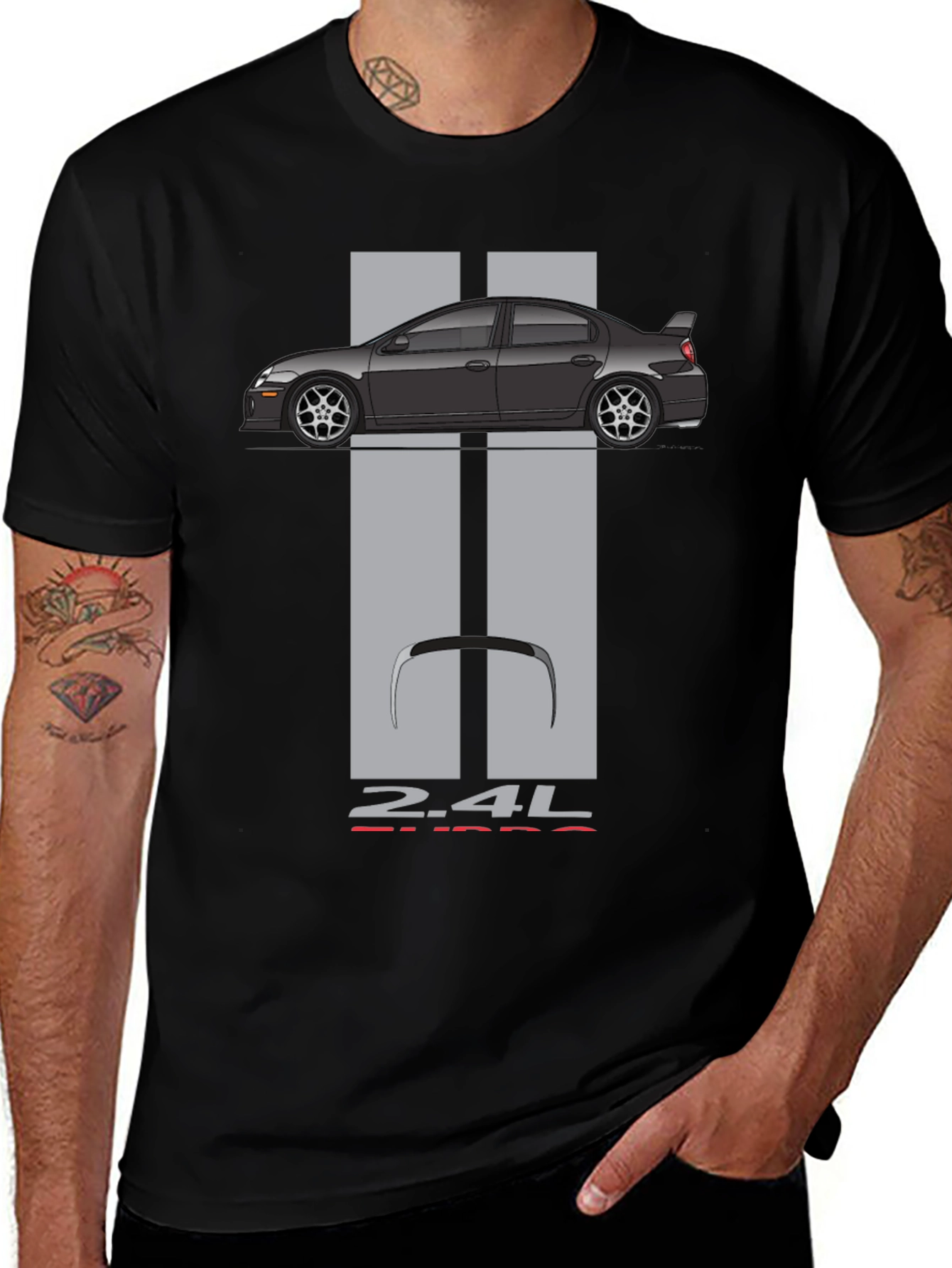 Variant 24 of 2.4L Turbo Car Graphic Tee - Automotive Enthusiast
