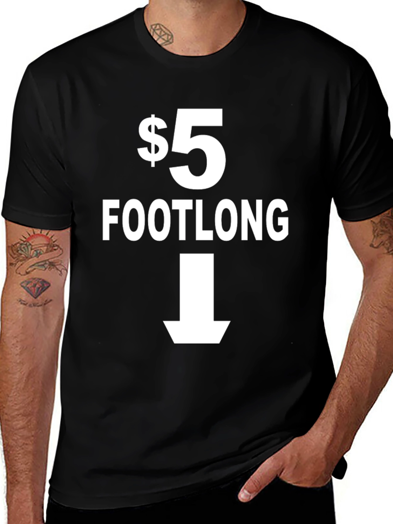Variant 20 of $5 Footlong Novelty Graphic T-Shirt - Funny Humor Tee
