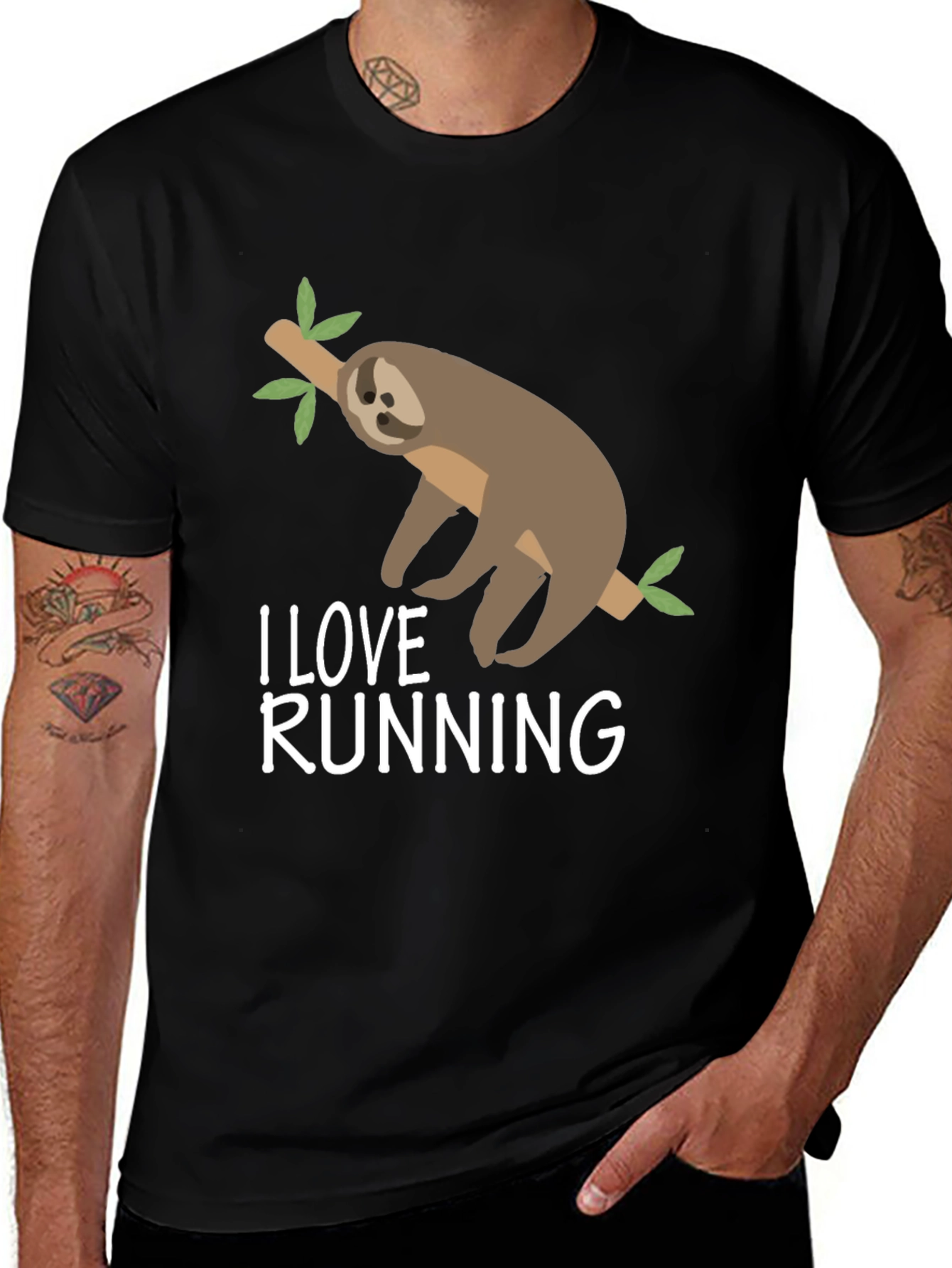 Variant 12 of I Love Running Sloth Tee - Funny Workout Shirt