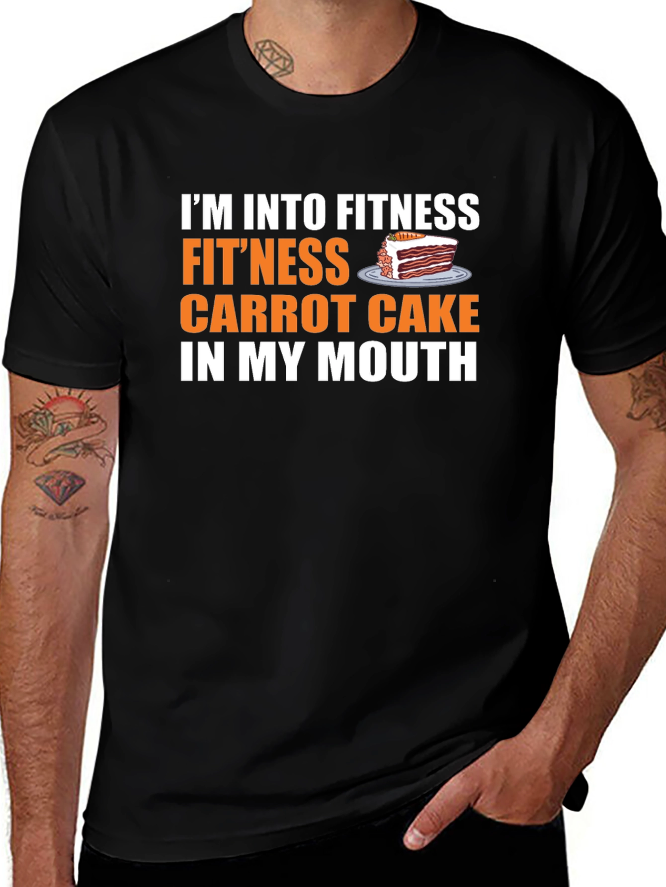 Variant 2 of Fitness Carrot Cake T-Shirt Funny Foodie Tee