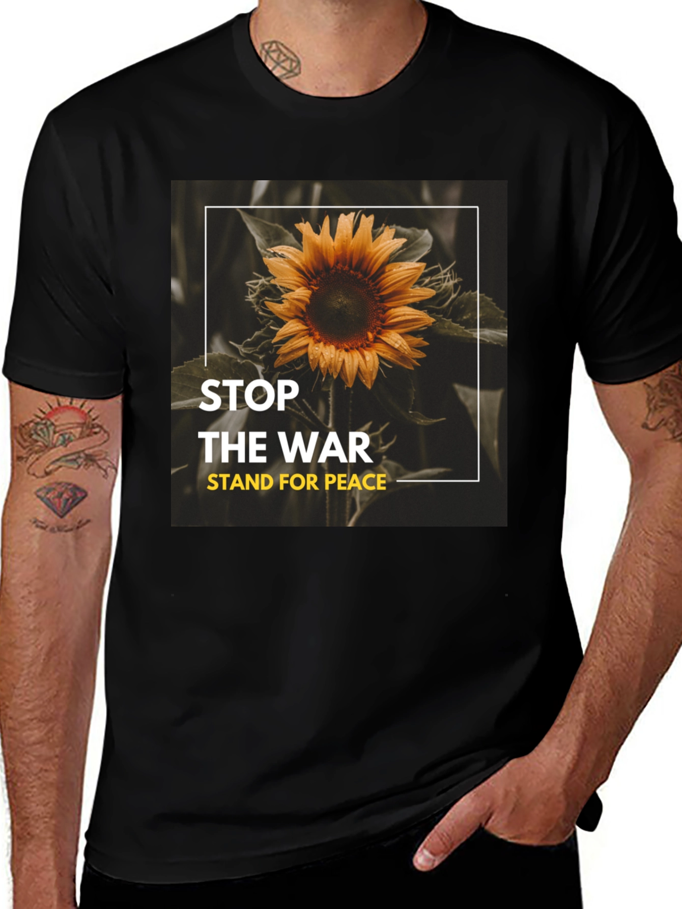 Variant 30 of Stop the War Sunflower Graphic T-Shirt