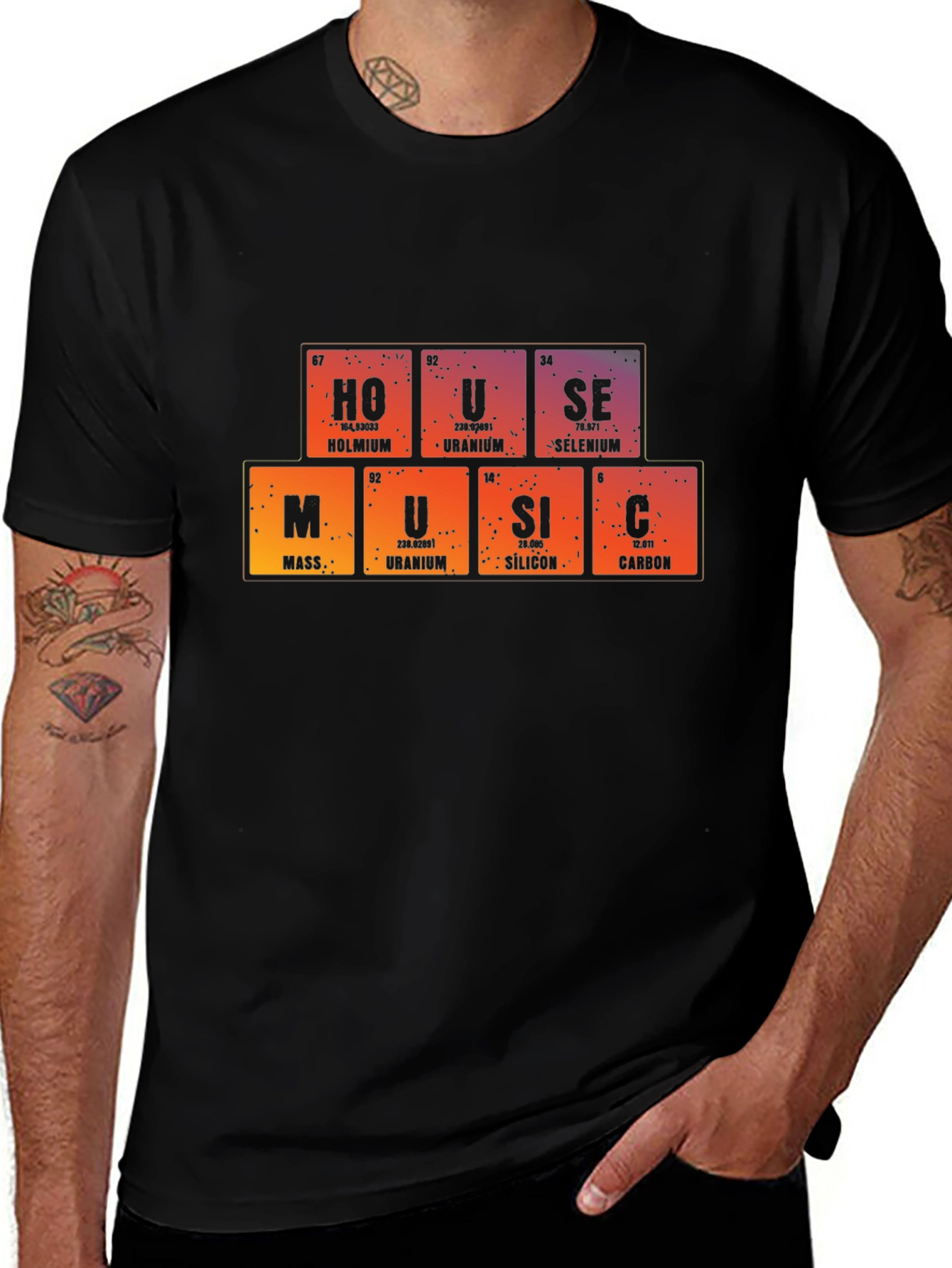 Variant 30 of Periodic Table House Music Graphic T-Shirt