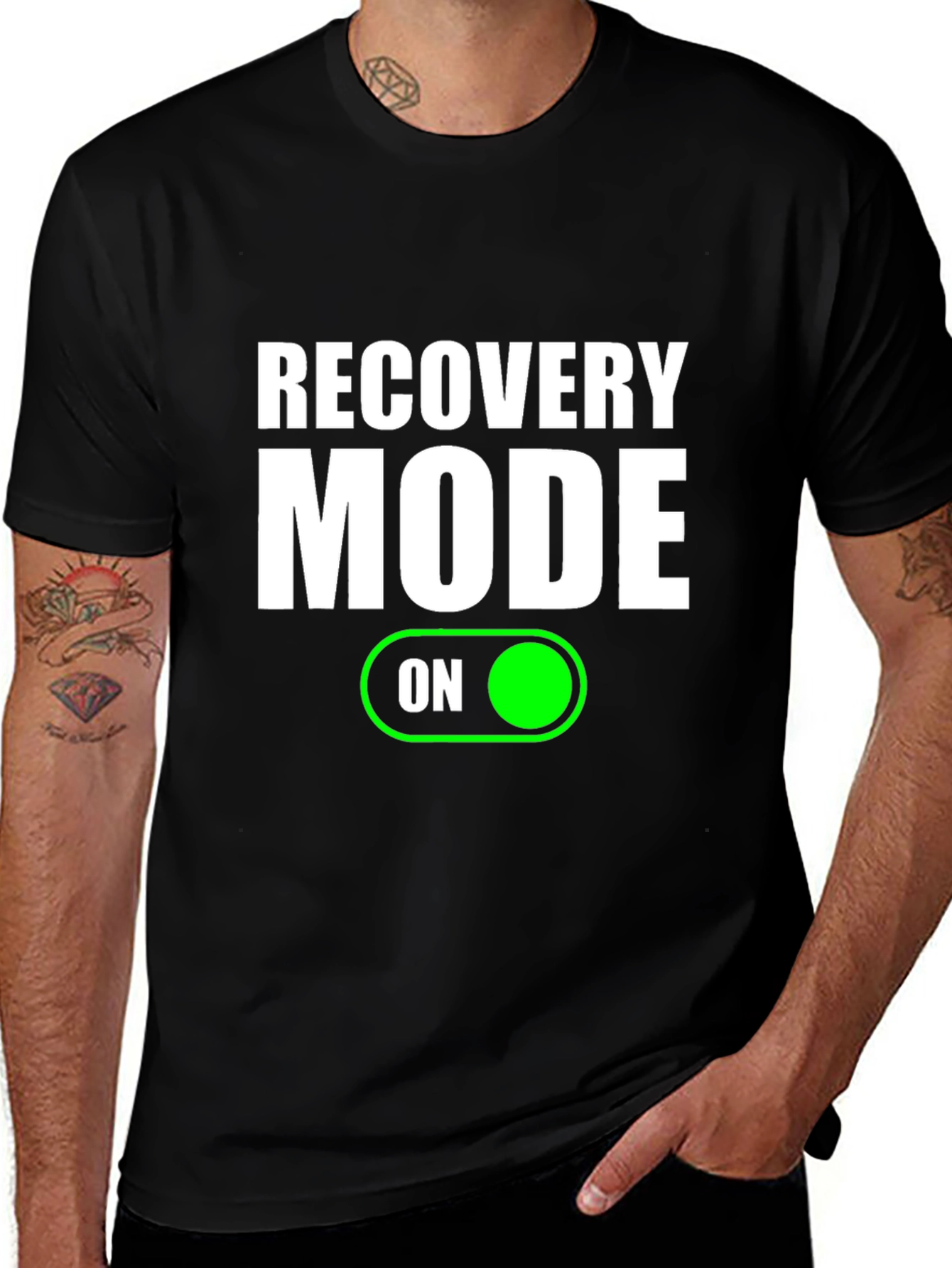 Recovery Mode On Black T-Shirt