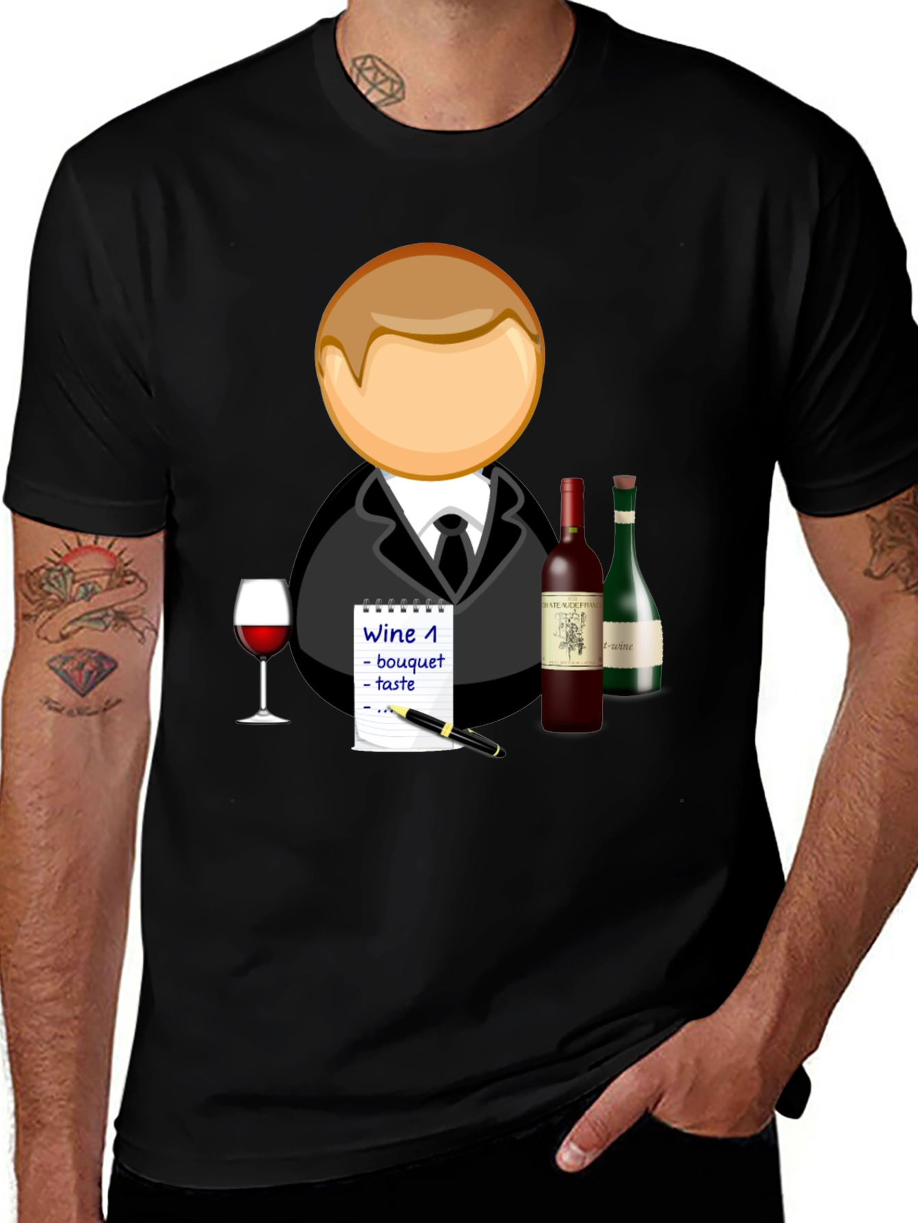 Variant 18 of Wine Tasting T-Shirt - Connoisseur Design