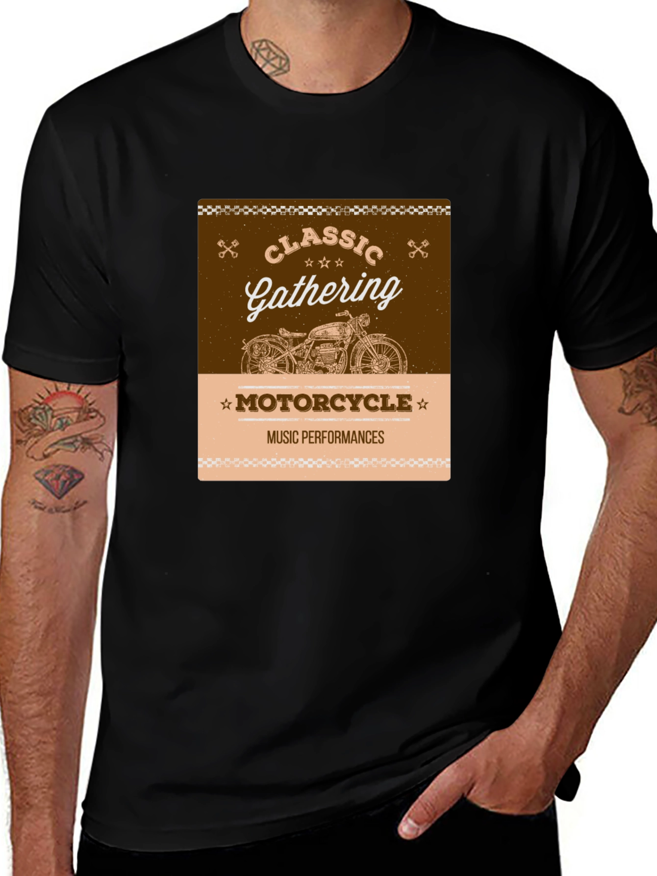 Variant 20 of Classic Motorcycle Gathering Black T-Shirt