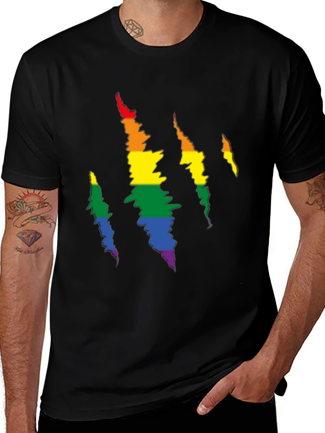 LGBT Pride Claw T-Shirt - Black