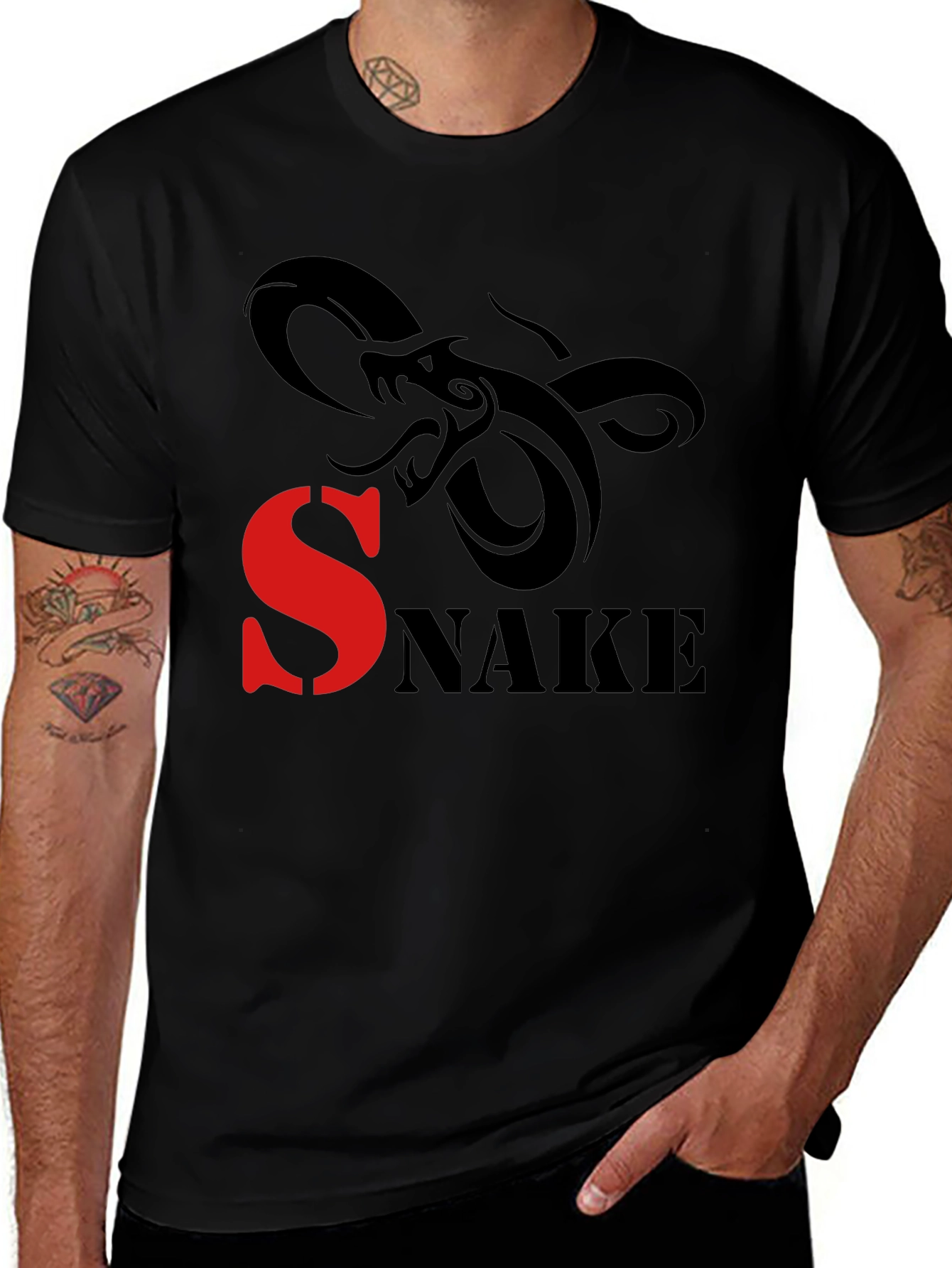 Variant 2 of Snake Graphic Print T-Shirt