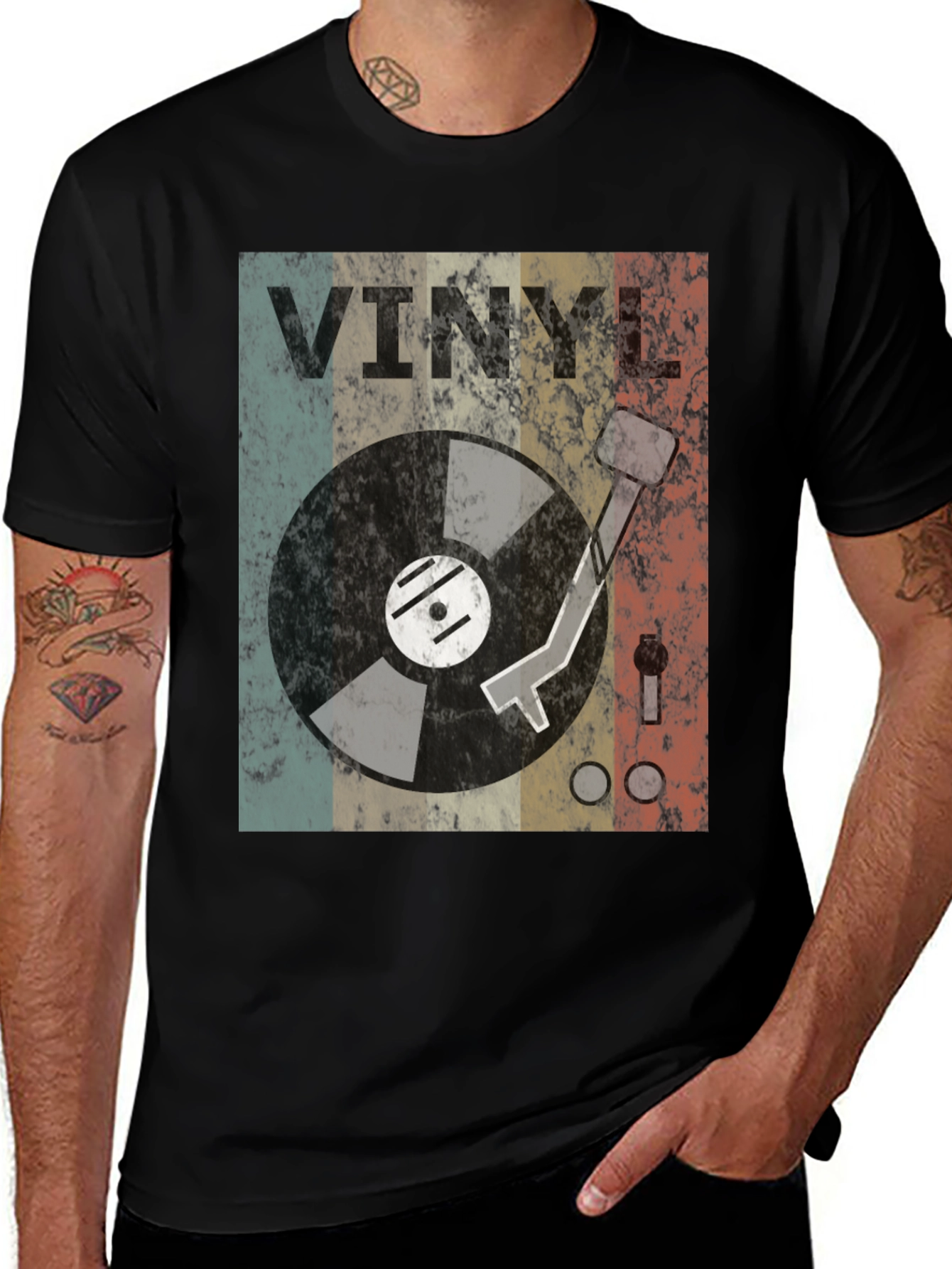 Variant 16 of Vintage Vinyl Record Player Graphic Tee