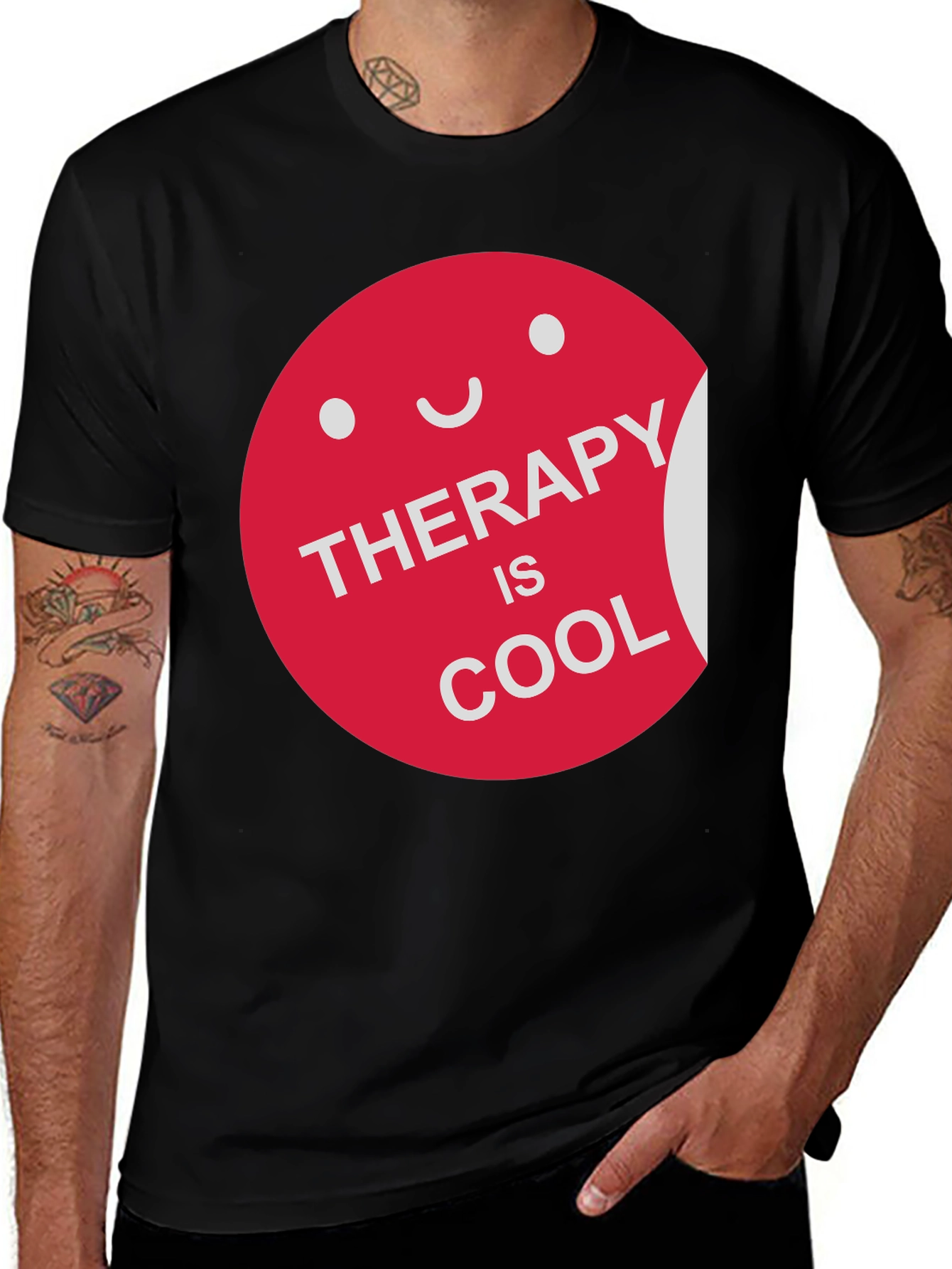 Variant 8 of Therapy is Cool Graphic Tee -  Comfortable Cotton T-Shirt