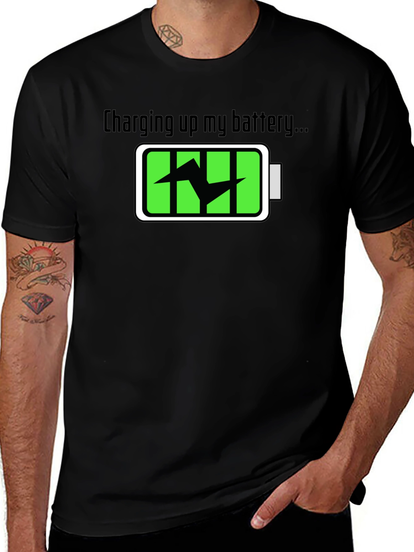 Variant 30 of Charging Up My Battery Graphic T-Shirt