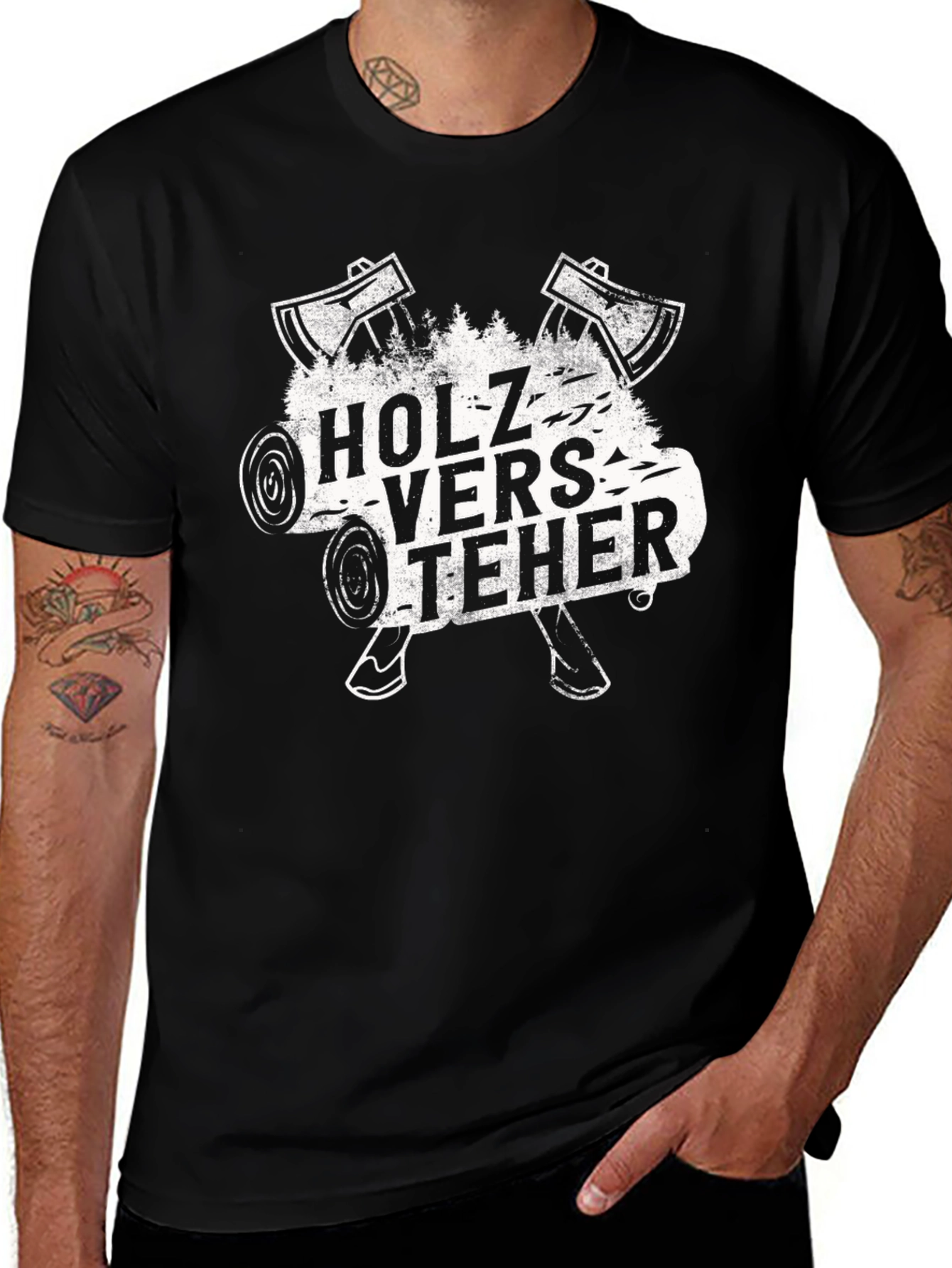 Variant 20 of Holzversteher Graphic Tee - Lumberjack Style T-Shirt
