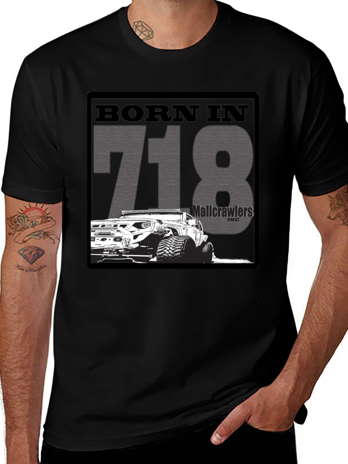 Variant 3 of Born In 718 Mallcrawlers T-Shirt