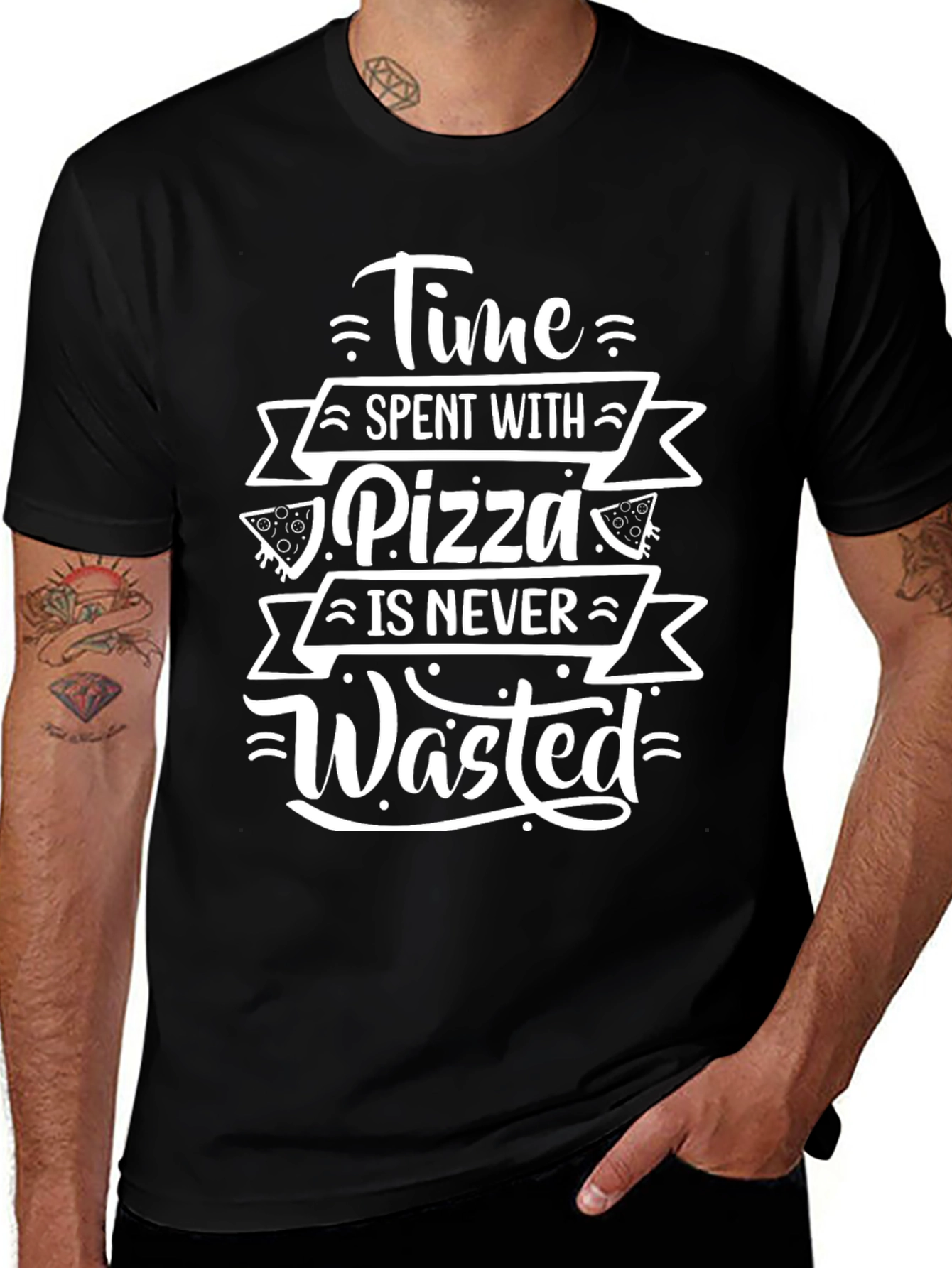 Pizza Time T-Shirt - Never Wasted Foodie Tee
