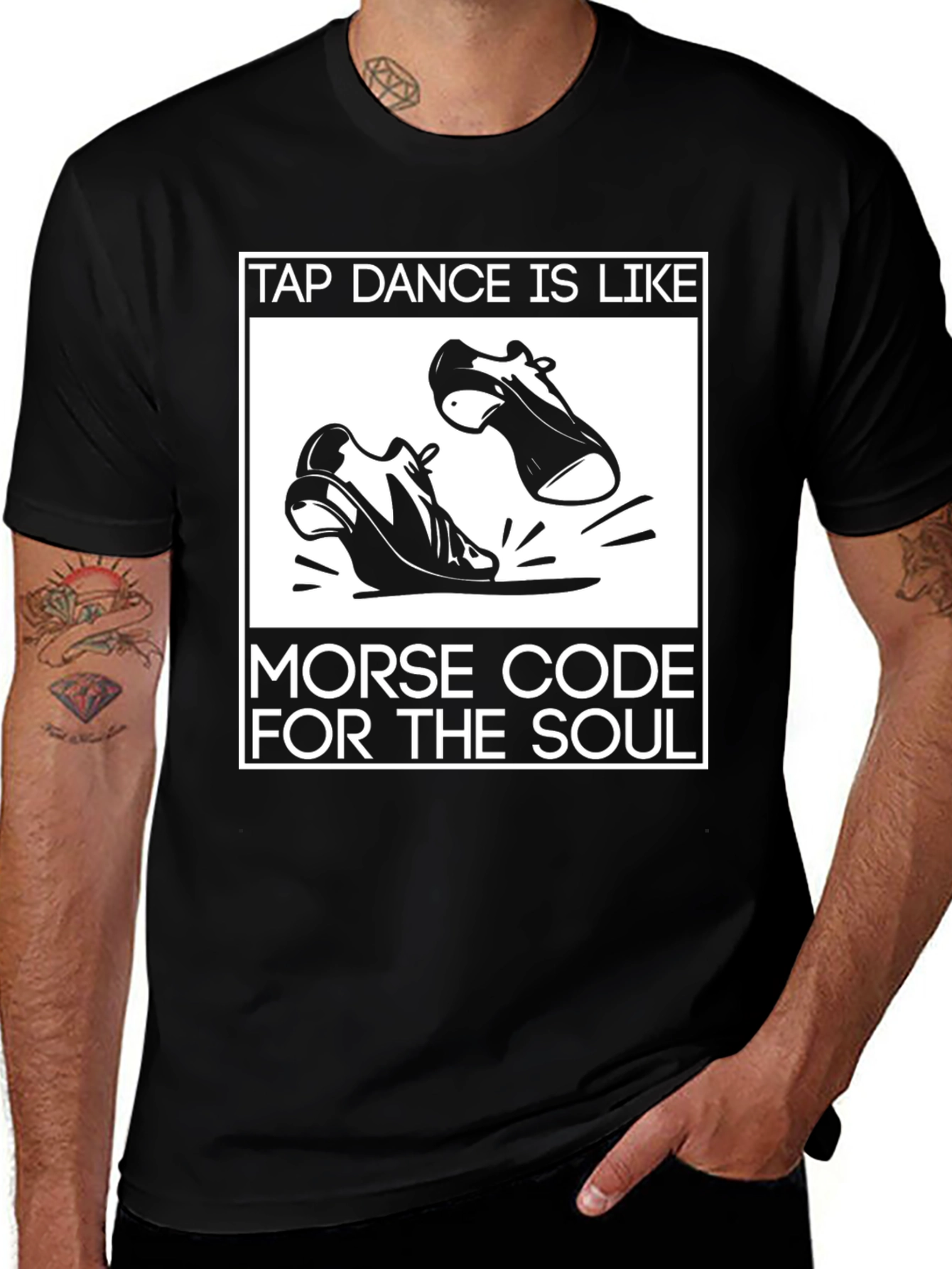 Variant 28 of Tap Dance Morse Code Soul T-Shirt