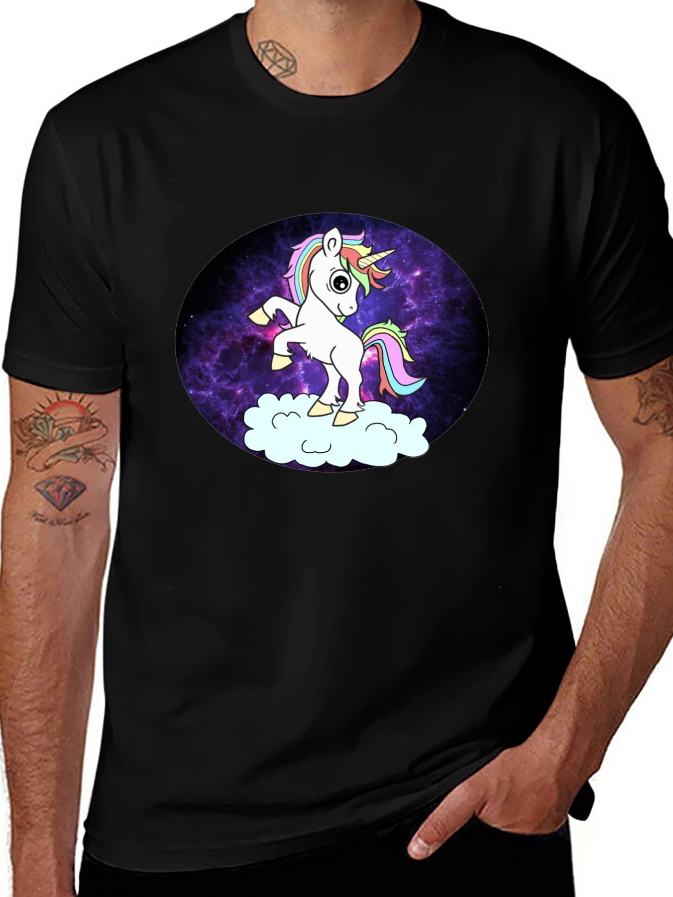 Variant 6 of Unicorn Galaxy Graphic T-Shirt