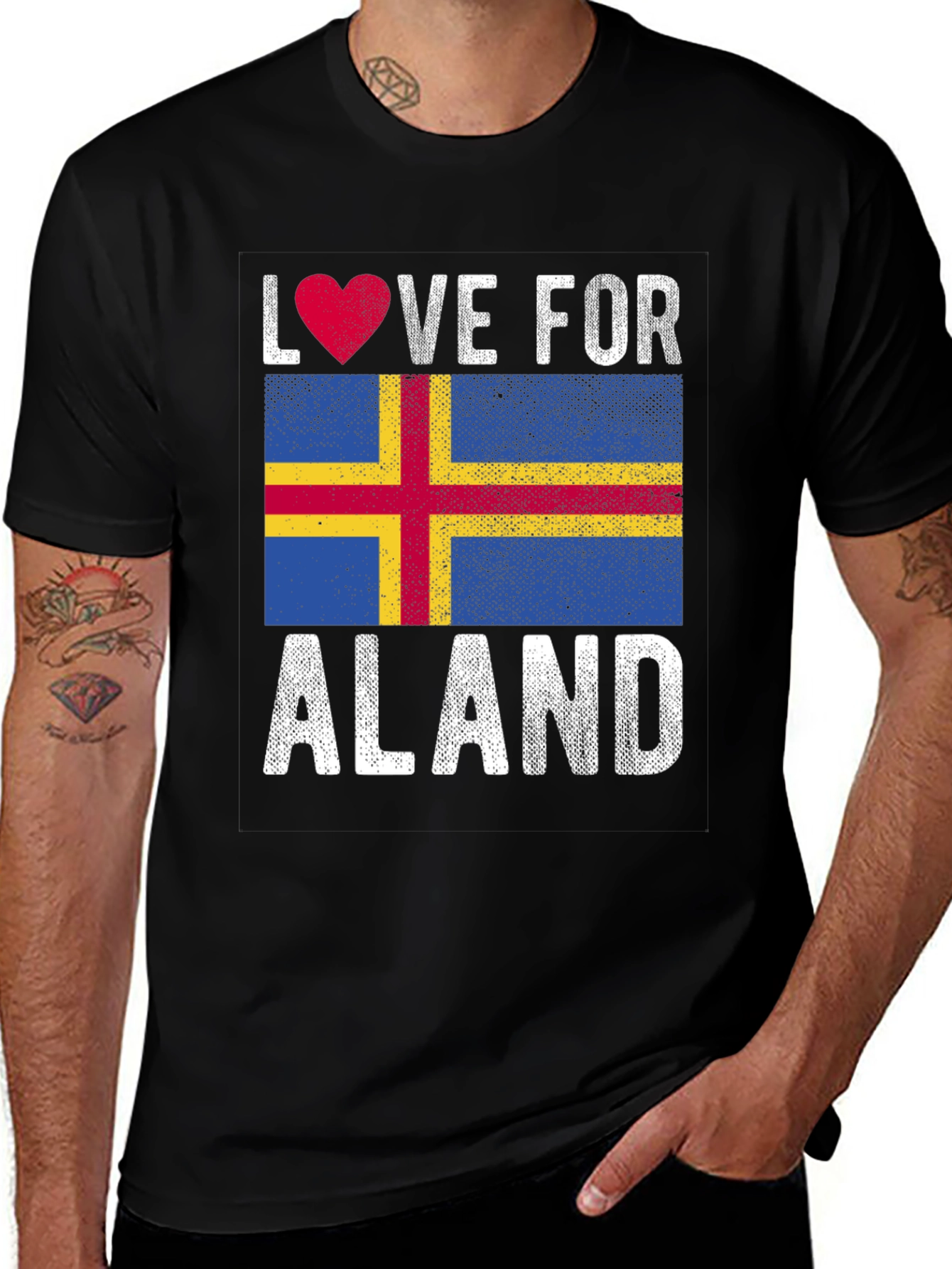 Variant 24 of Love For Aland Flag T-Shirt