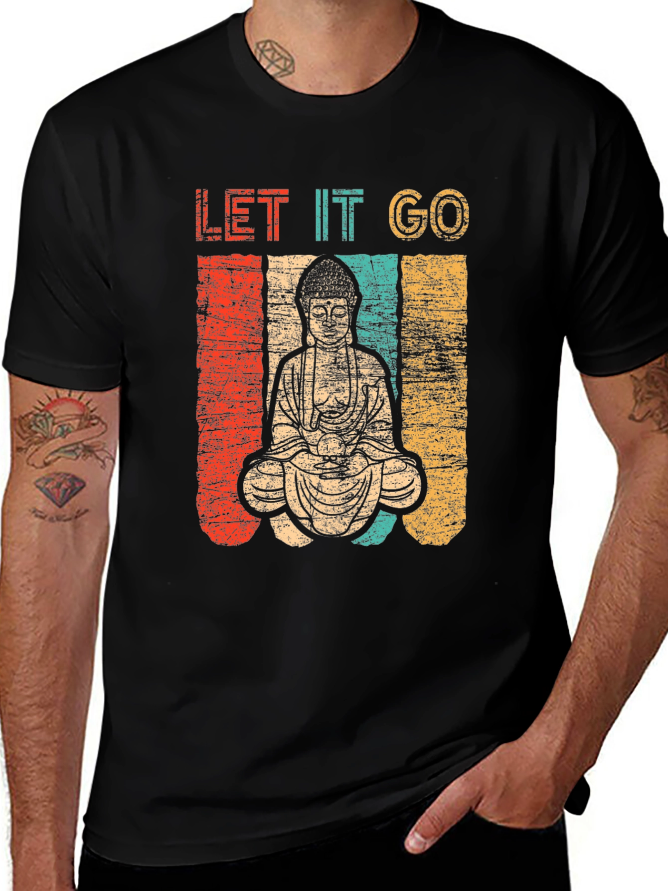 Let It Go Buddha Graphic T-Shirt