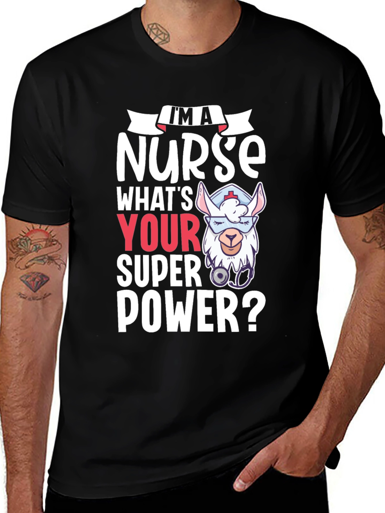 Variant 14 of Nurse Superpower Graphic Tee