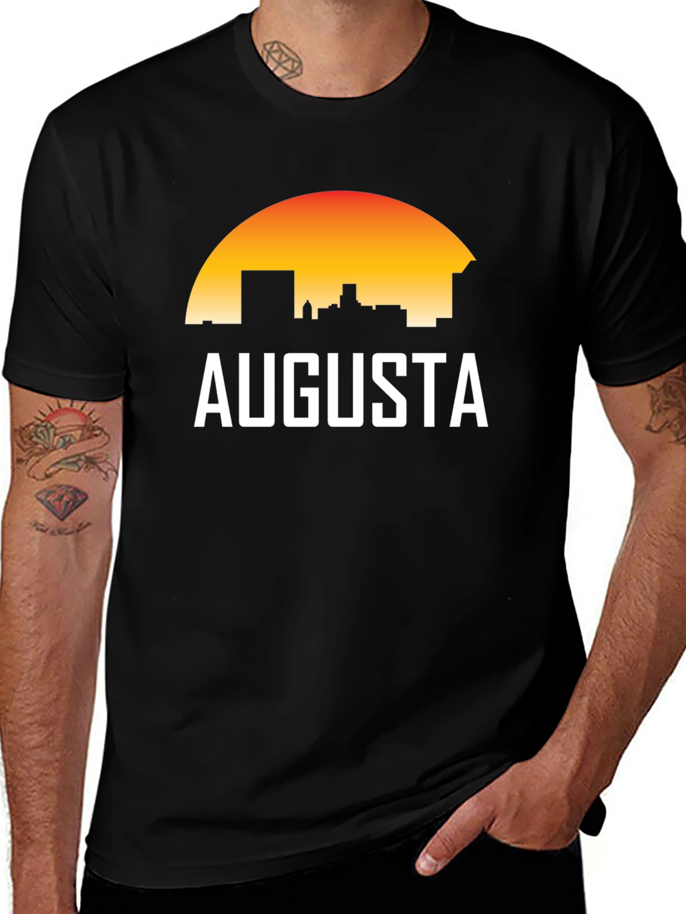 Variant 11 of Augusta City Skyline Graphic T-Shirt