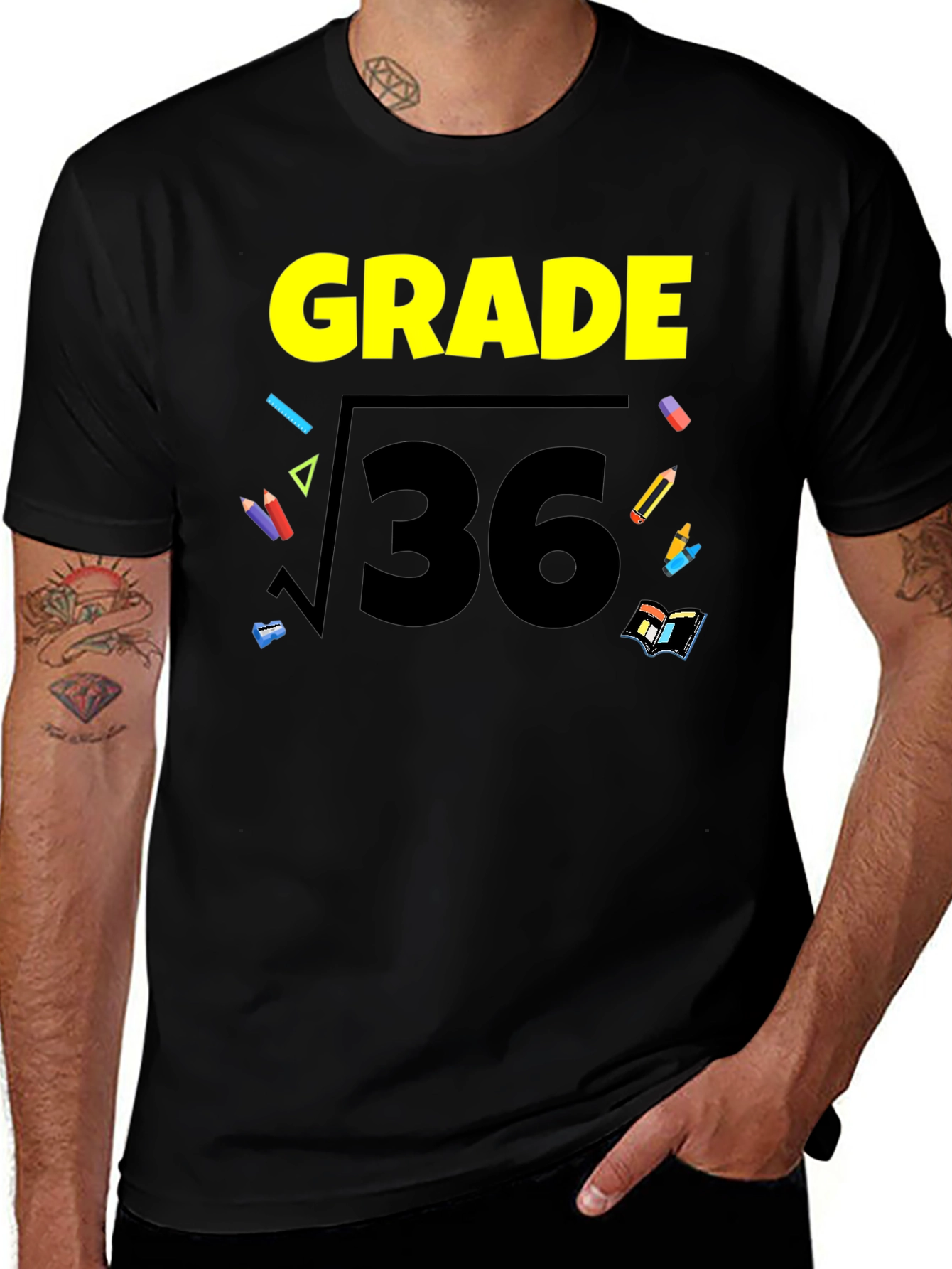 Variant 28 of 6th Grade T-Shirt - Math Root 36 Design