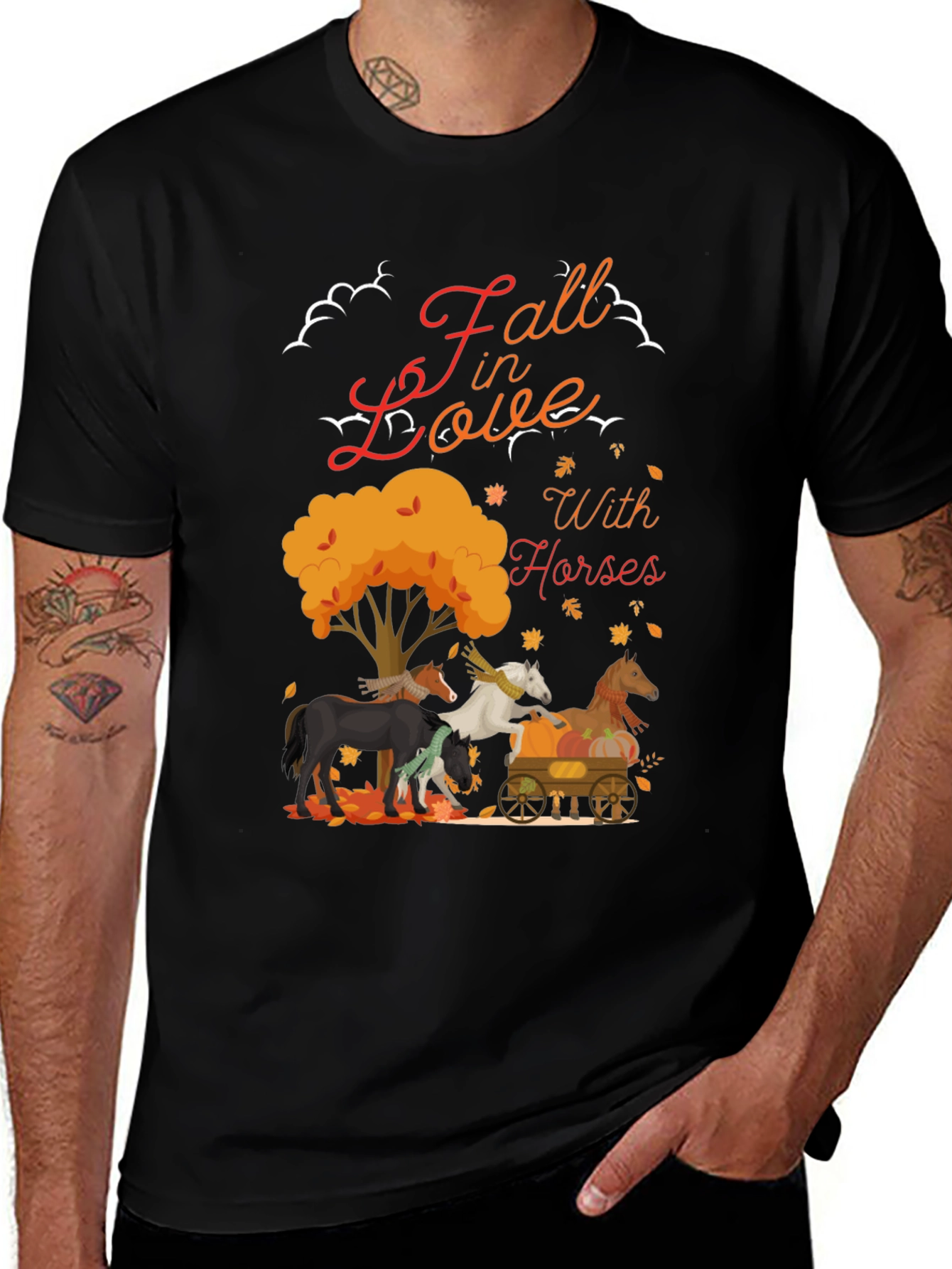 Variant 15 of Fall in Love with Horses T-Shirt