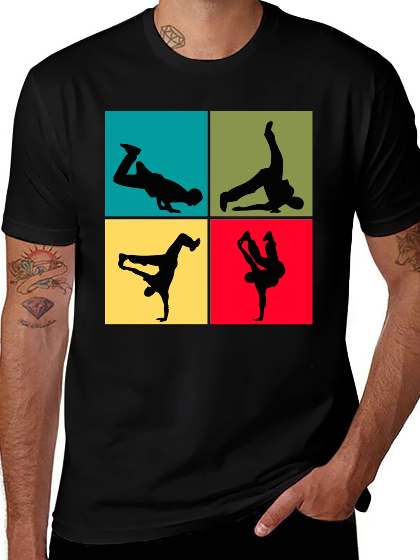 Variant 25 of Breakdance Pose Graphic Tee - Cool Dancer T-Shirt