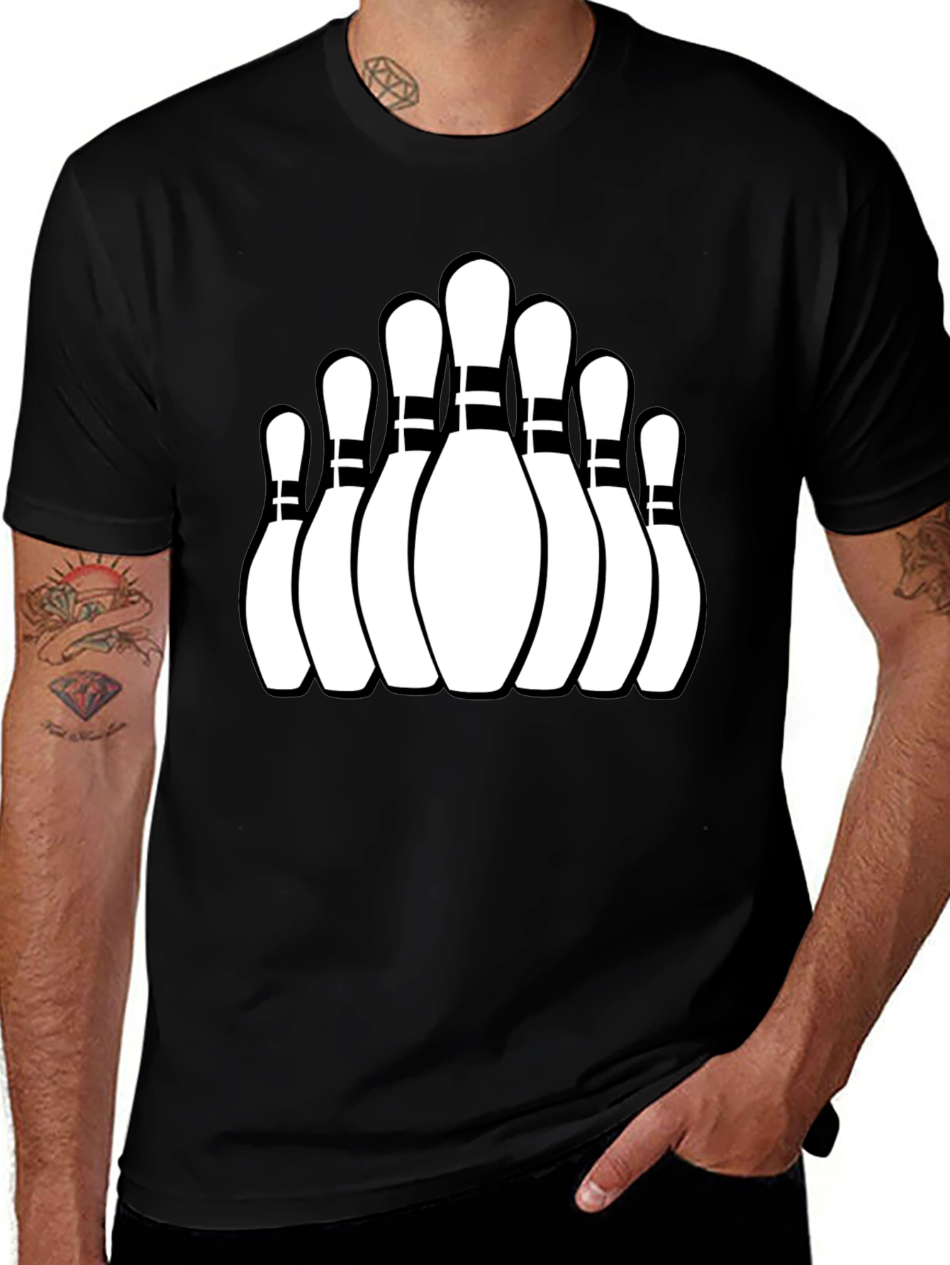 Variant 29 of Bowling Pins Graphic Tee - Strike Style